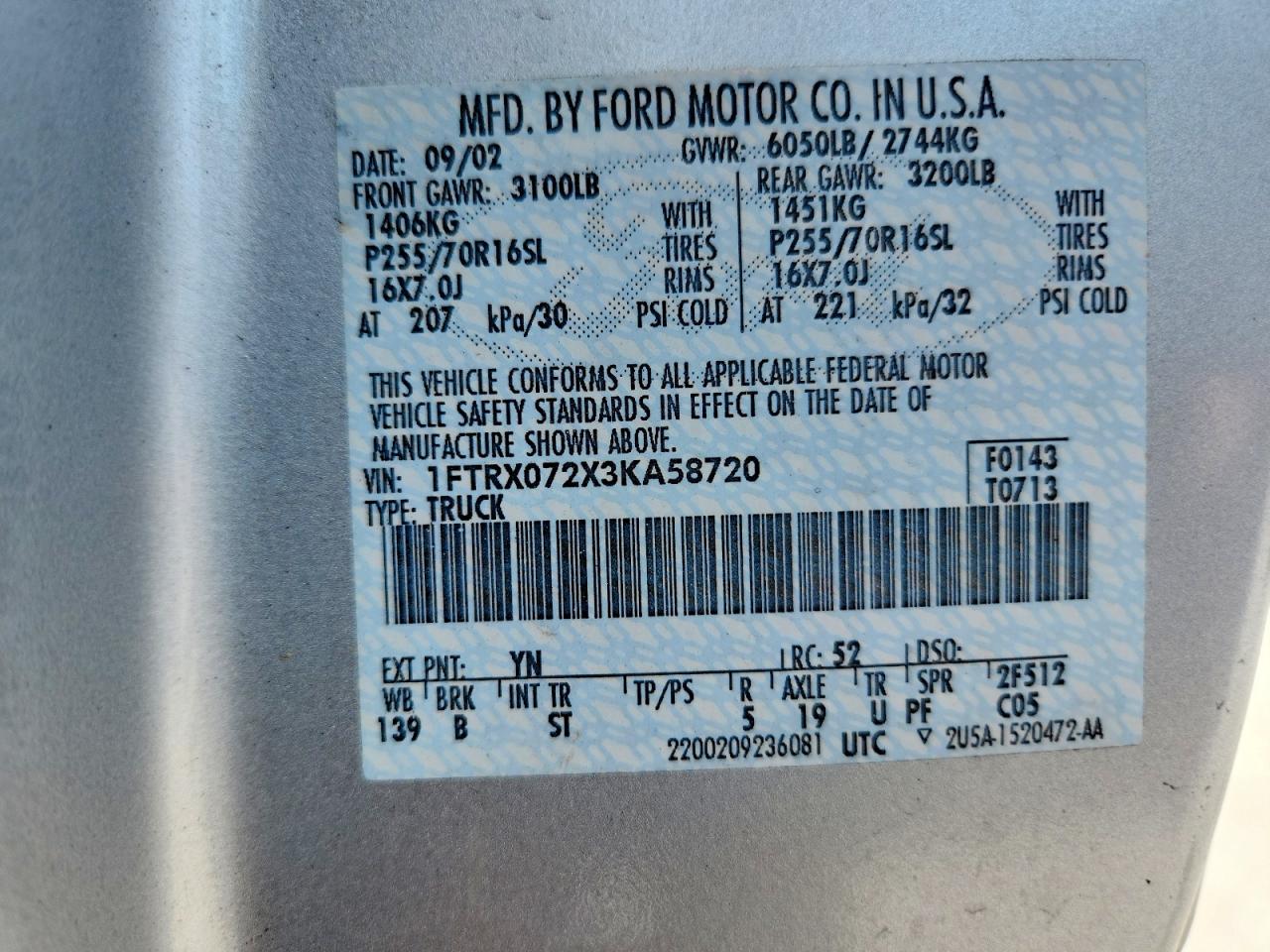 2003 FORD F150 photo 23