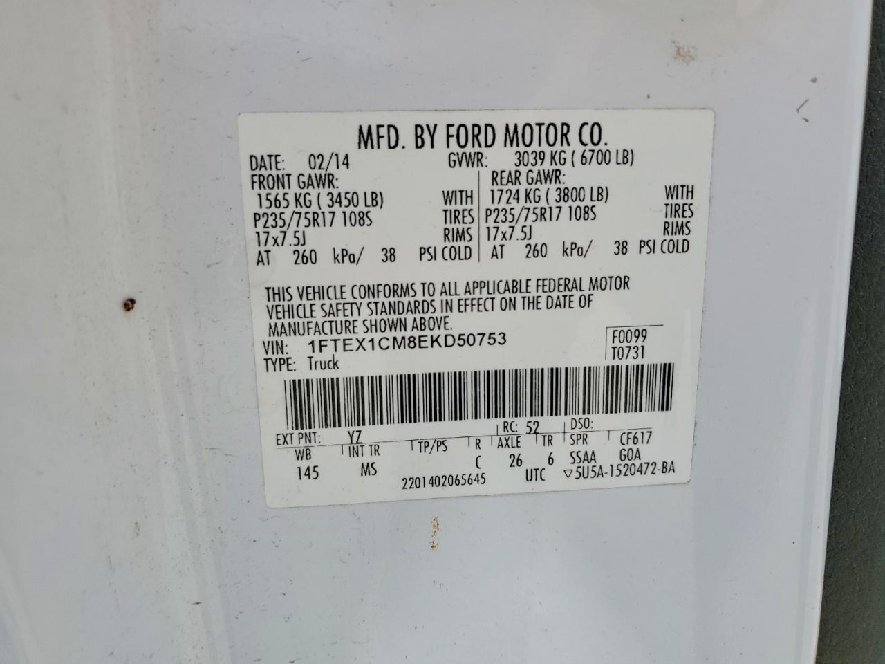 2014 FORD F150 photo 34