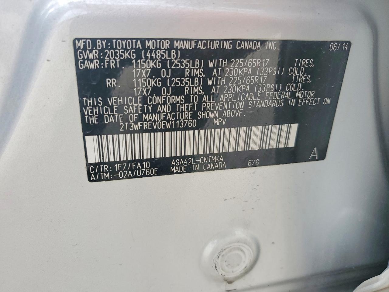 2014 TOYOTA RAV4 XLE photo 25