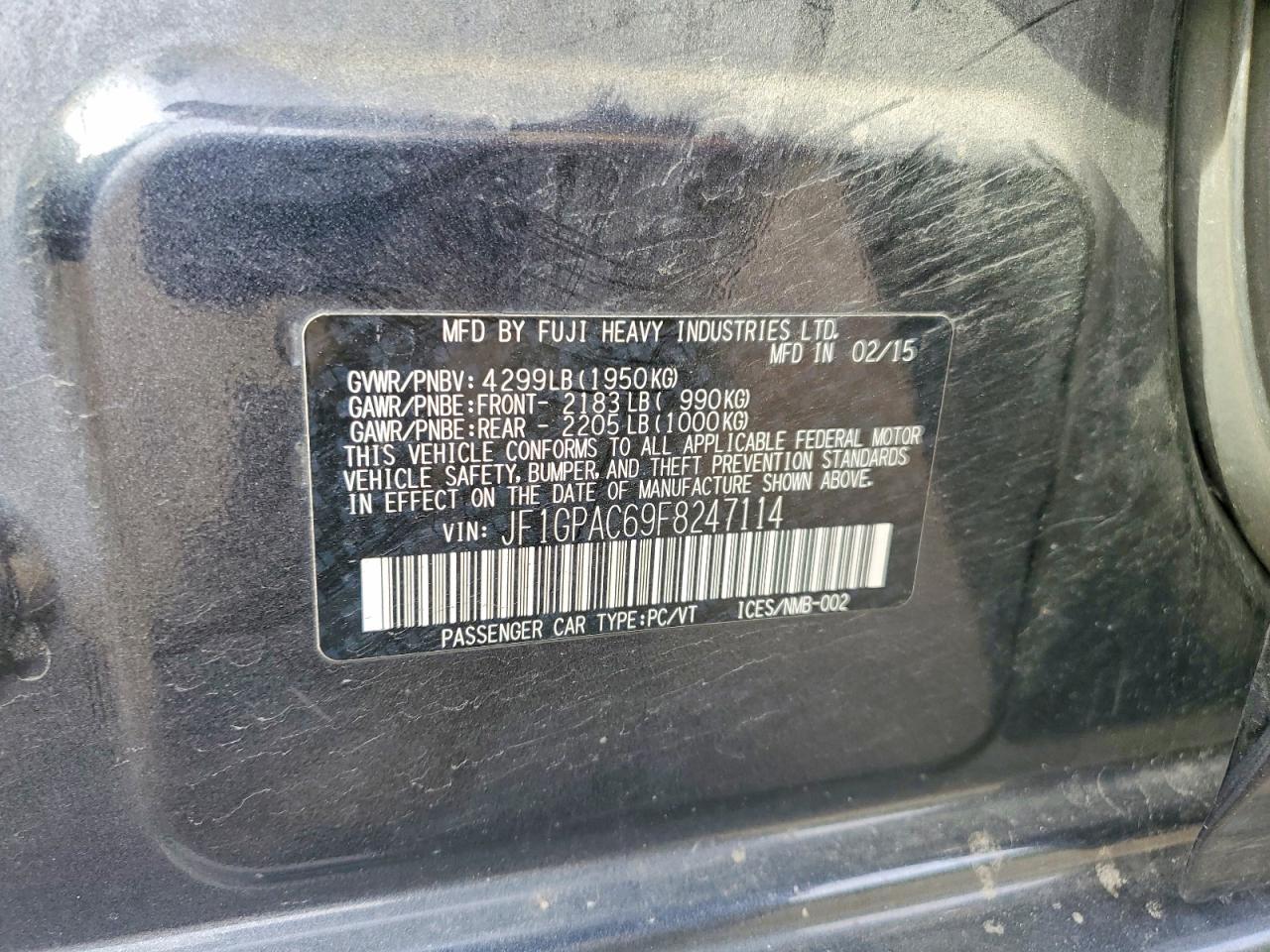 2015 SUBARU IMPREZA PREMIUM photo 12