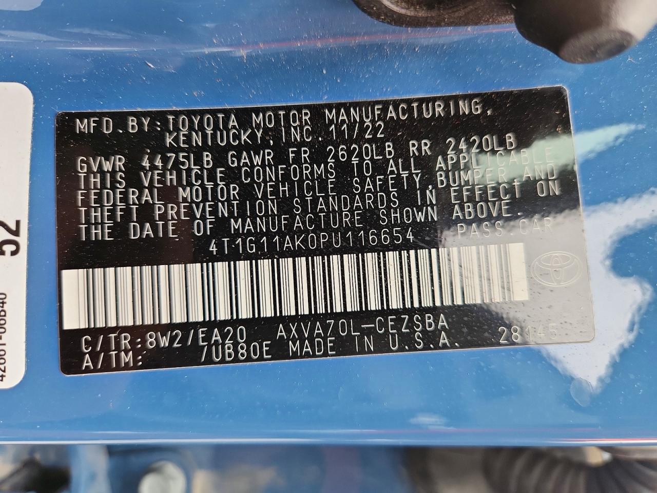2023 TOYOTA CAMRY SE photo 23