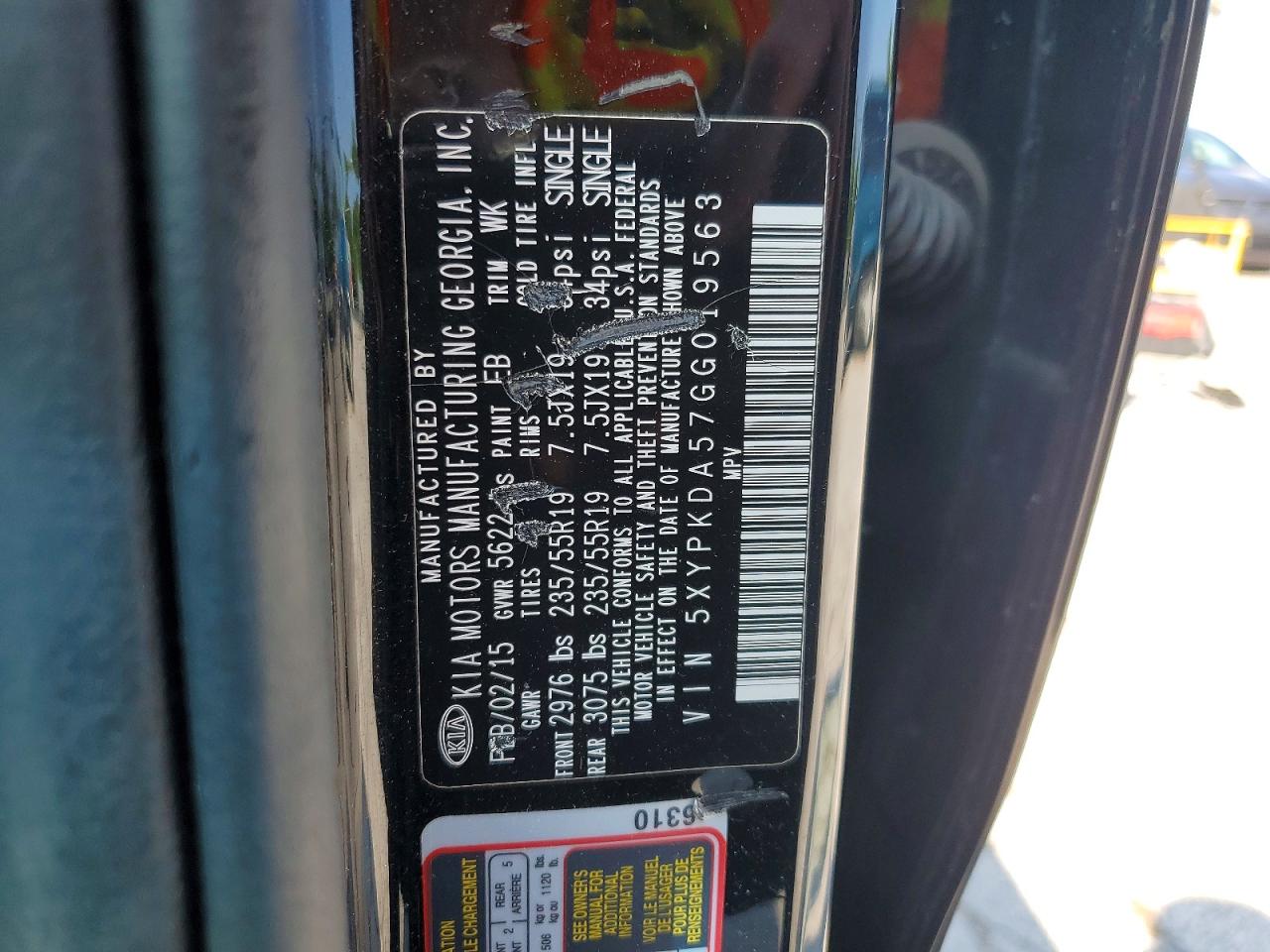 2016 KIA SORENTO SX V6 photo 25