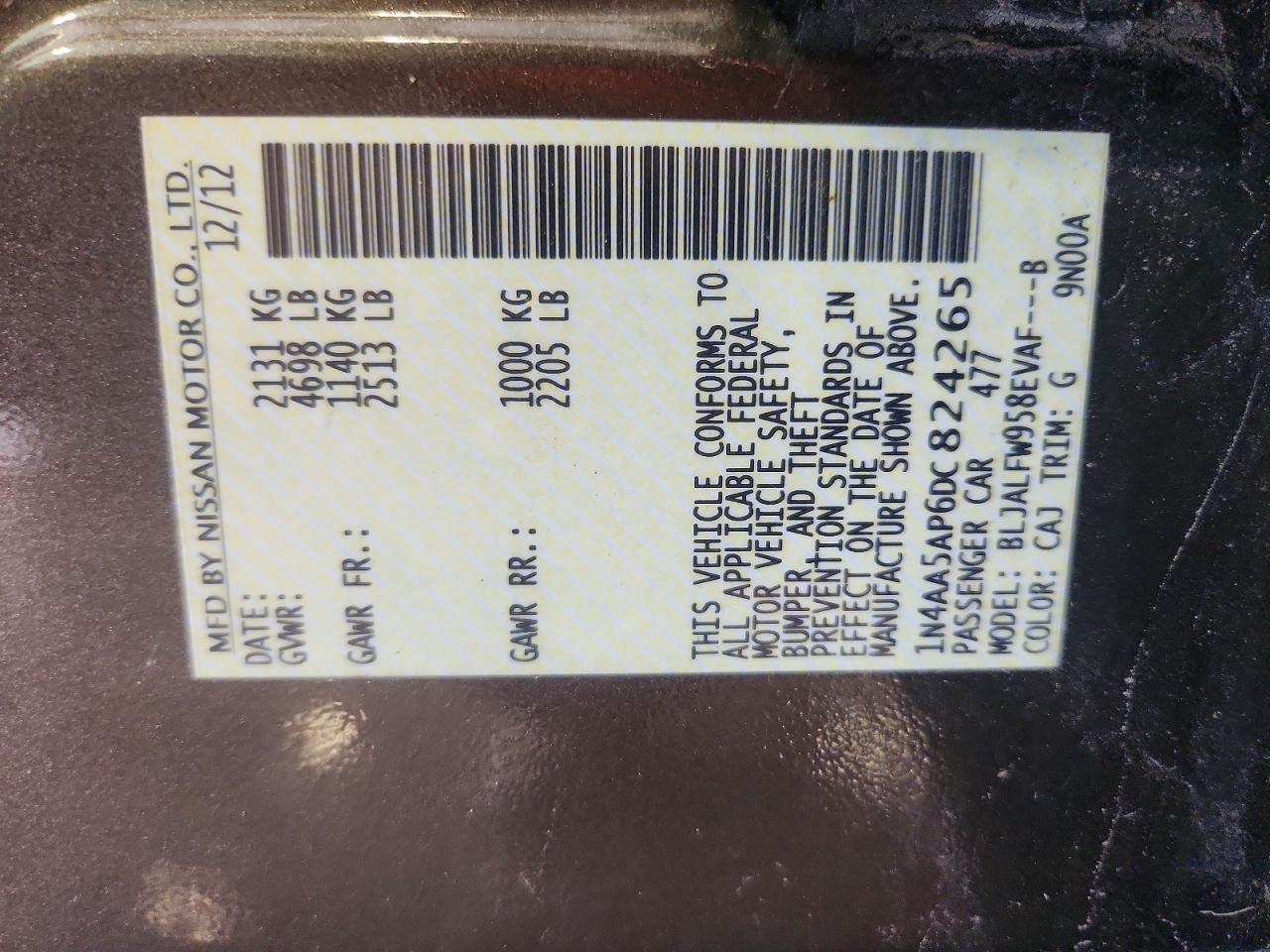 2013 NISSAN MAXIMA 3.5 S photo 34