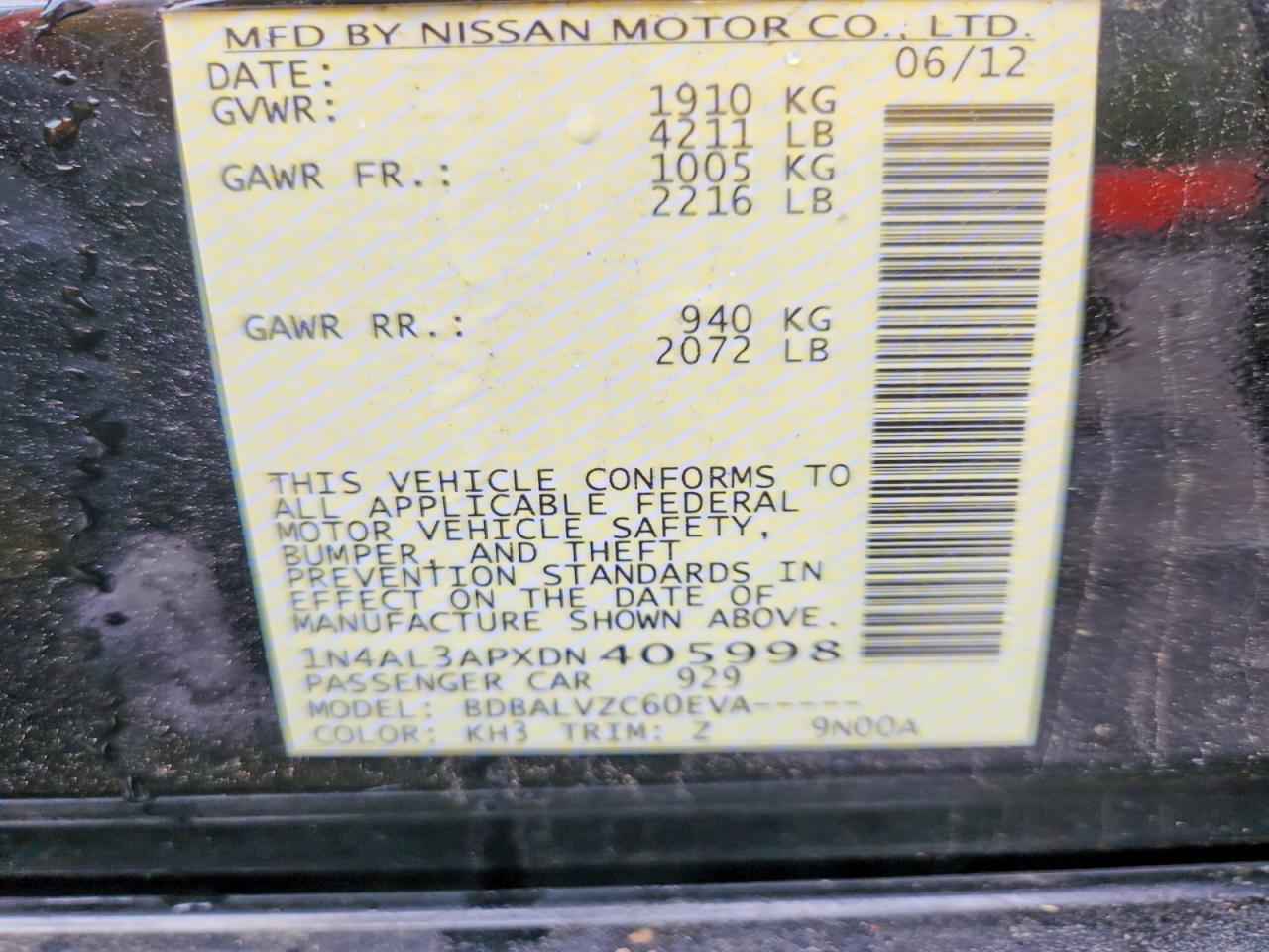 2013 NISSAN ALTIMA 2.5 photo 34
