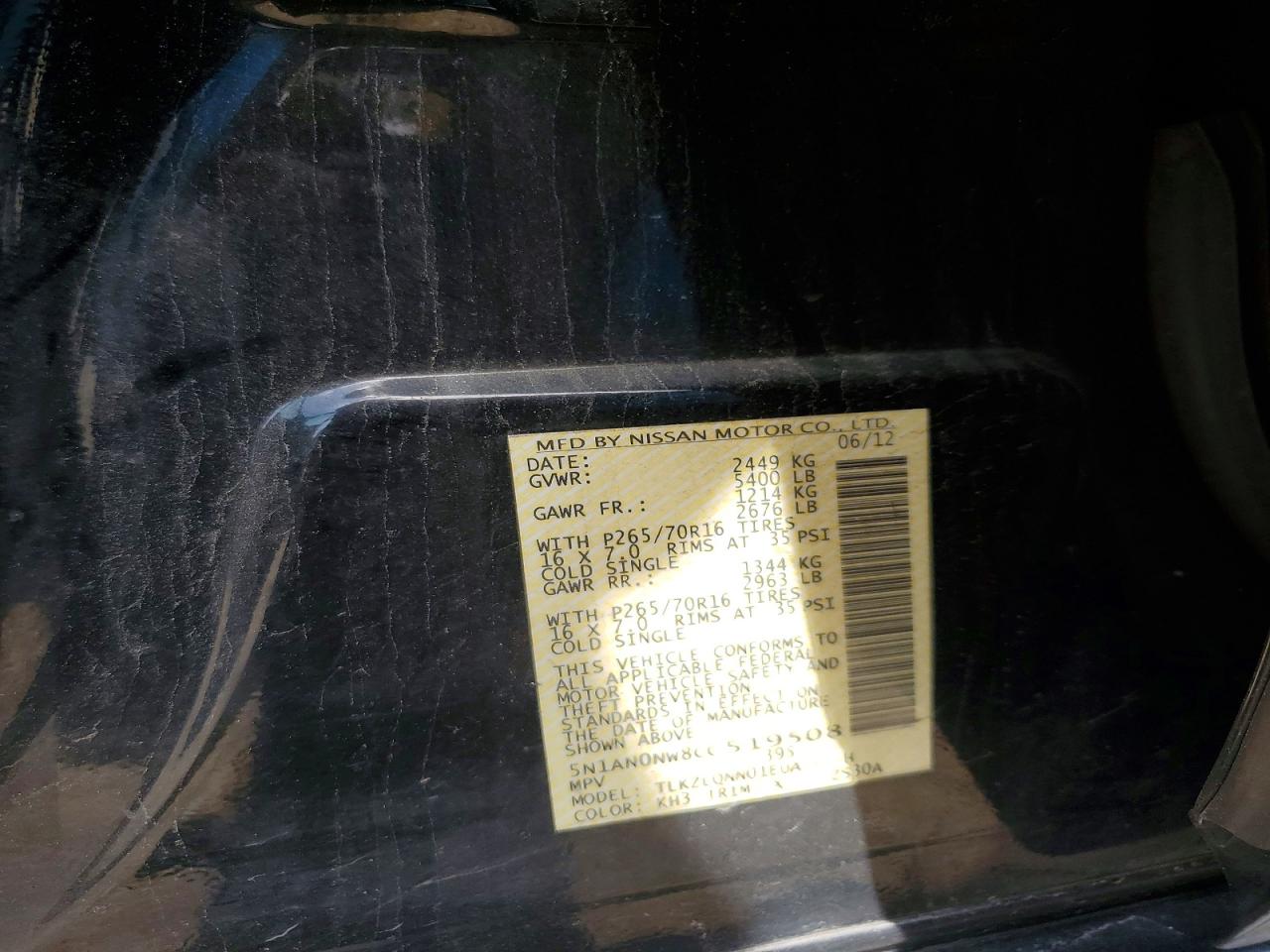 2012 NISSAN XTERRA X photo 23