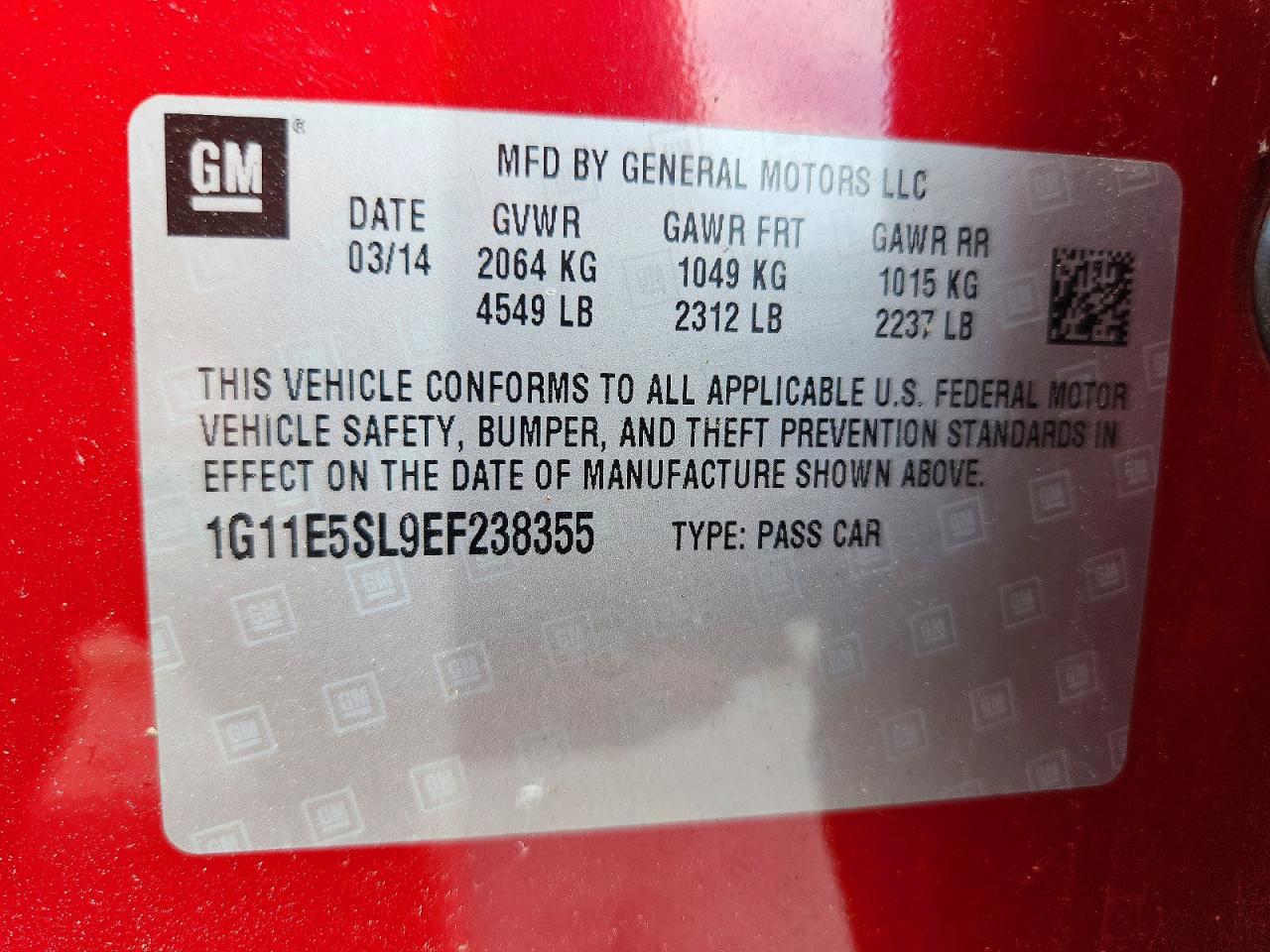 2014 CHEVROLET MALIBU 2LT photo 23