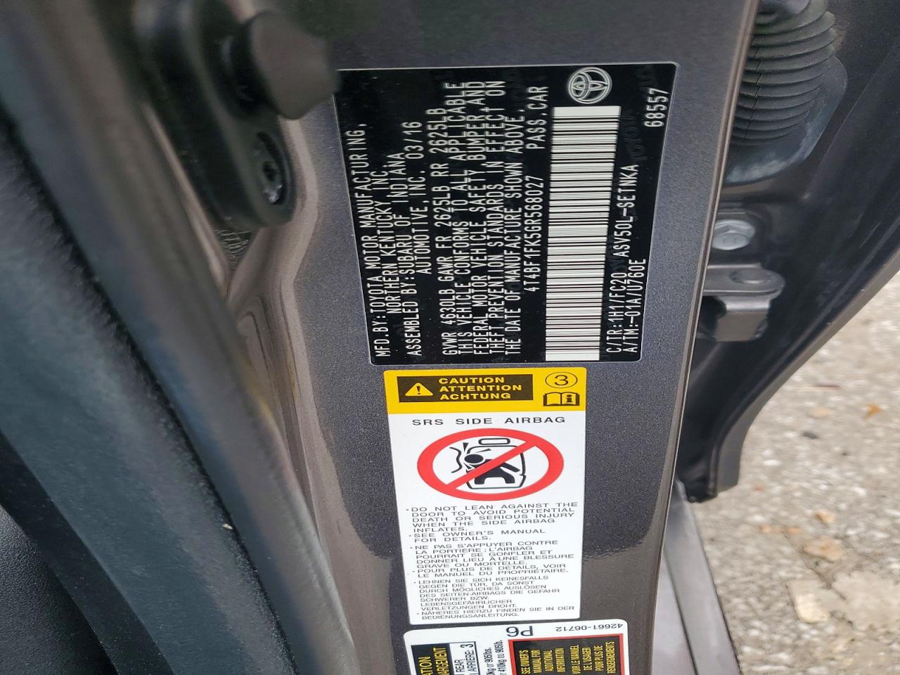 2016 TOYOTA CAMRY LE photo 23