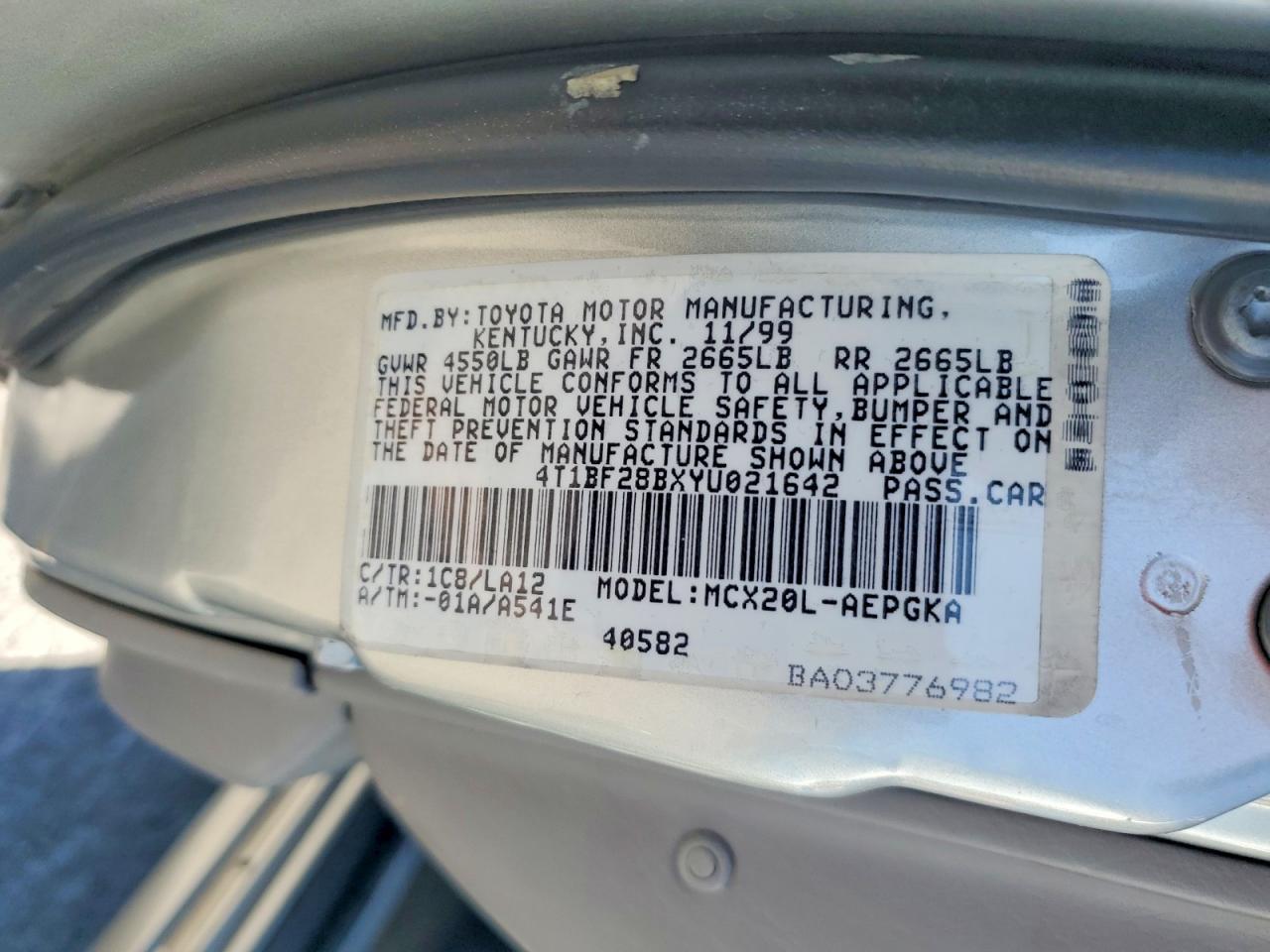 2000 TOYOTA AVALON XLS photo 13