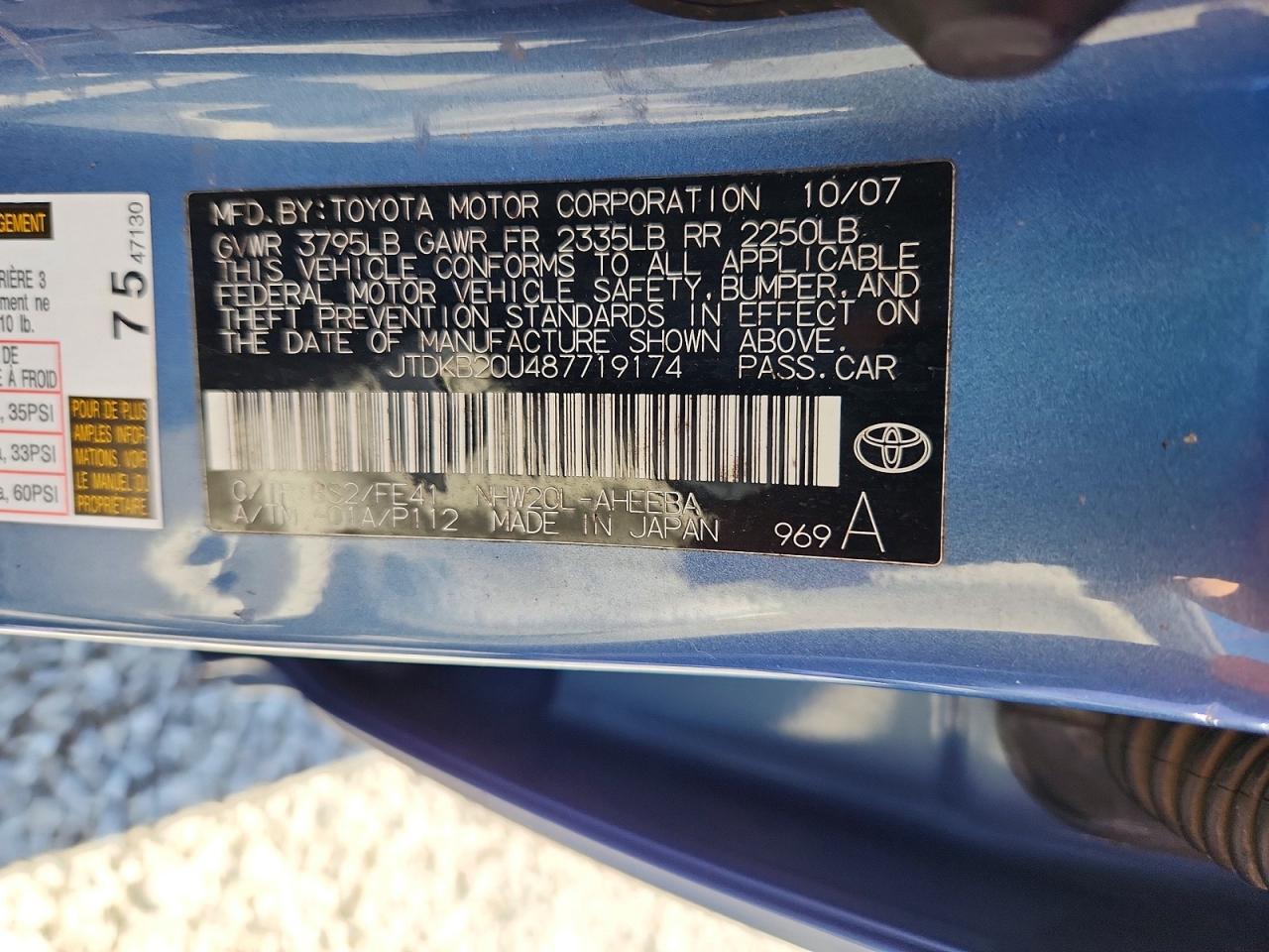 2008 TOYOTA PRIUS BASE photo 37