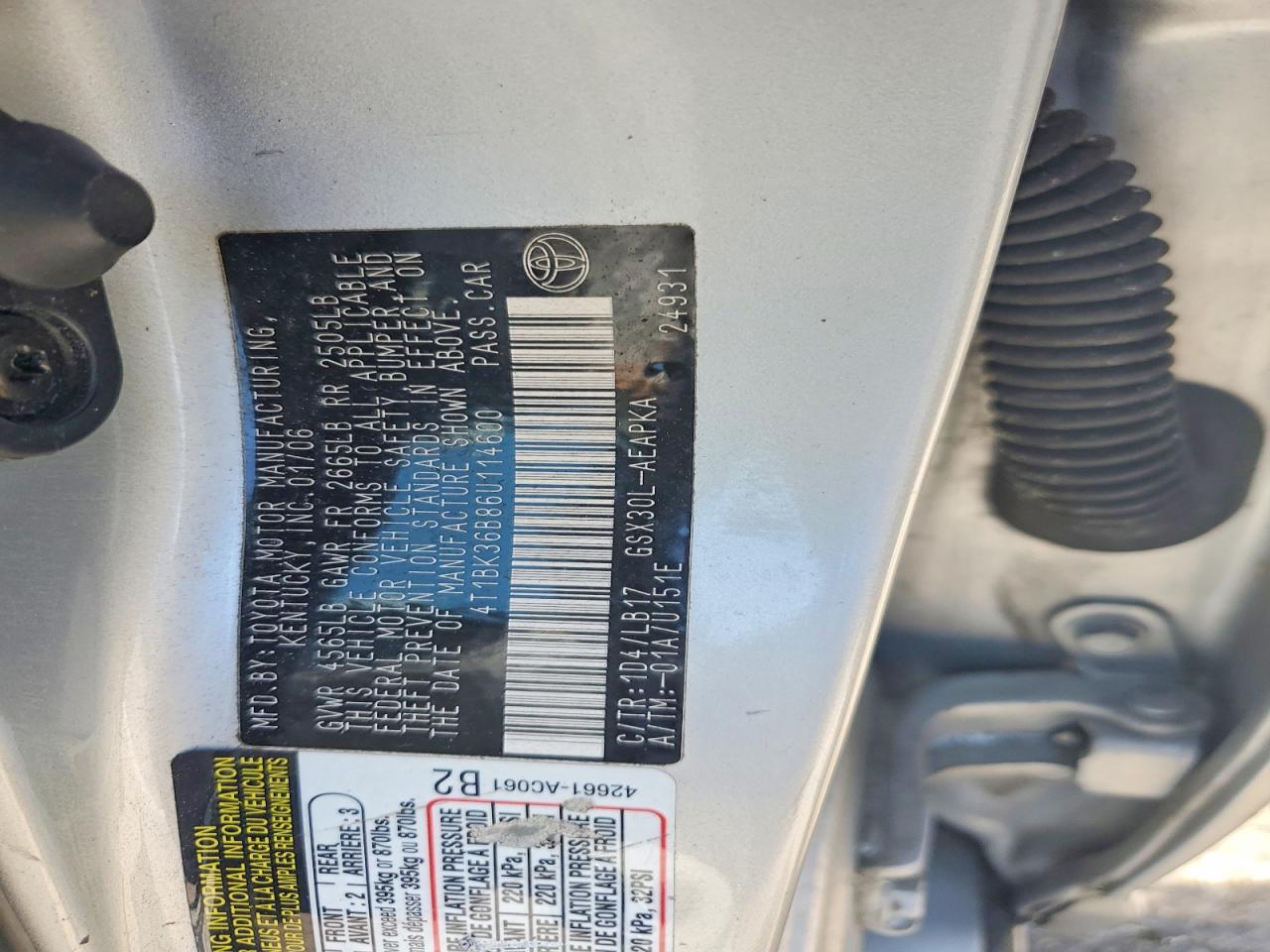 2006 TOYOTA AVALON LIMITED photo 23