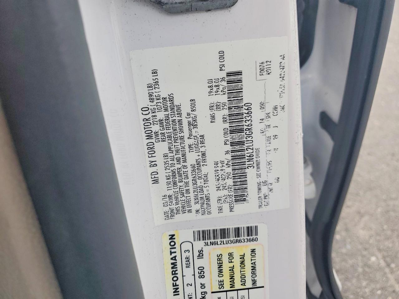 2016 LINCOLN MKZ HYBRID photo 37