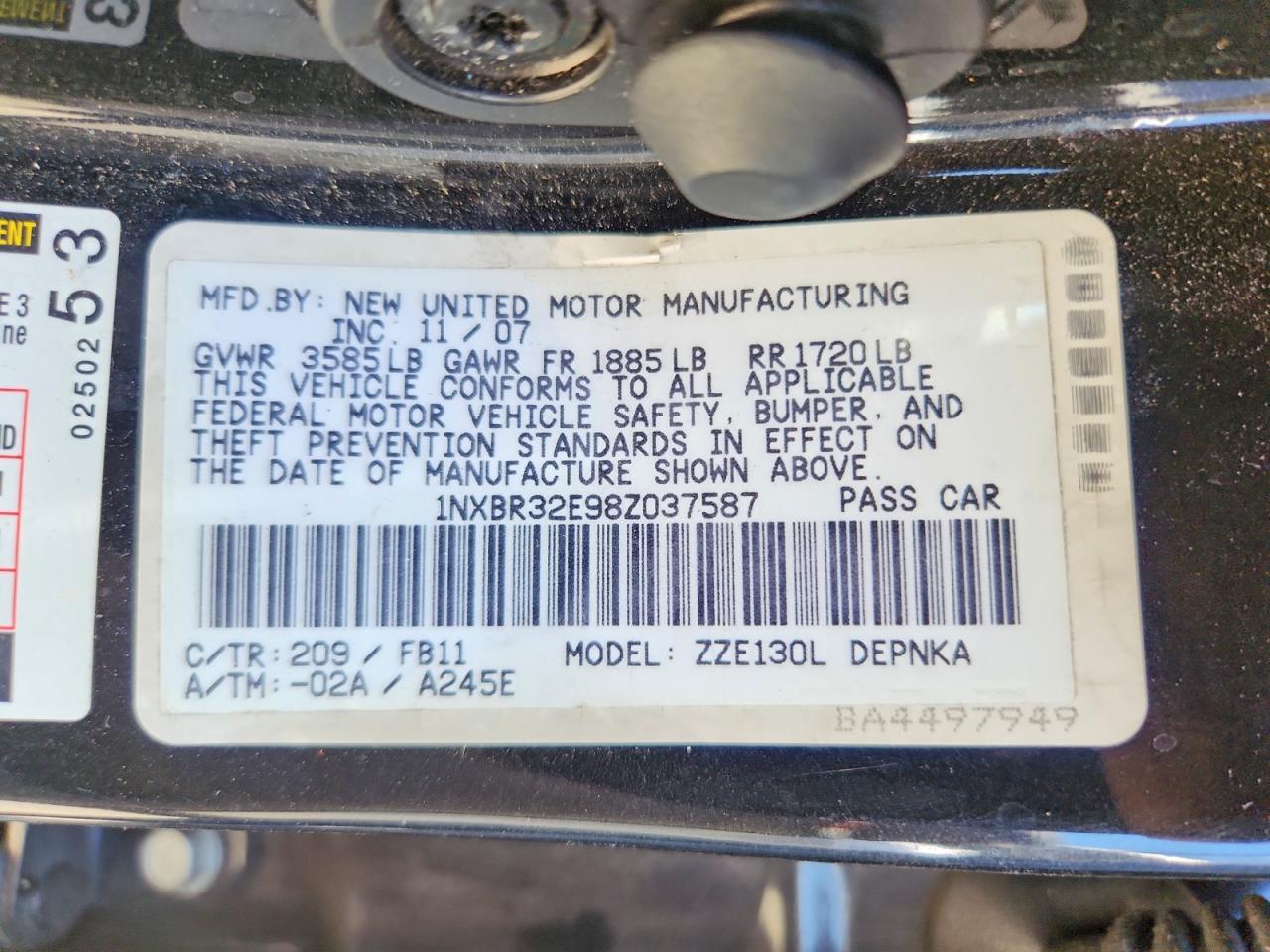 2008 TOYOTA COROLLA LE photo 23