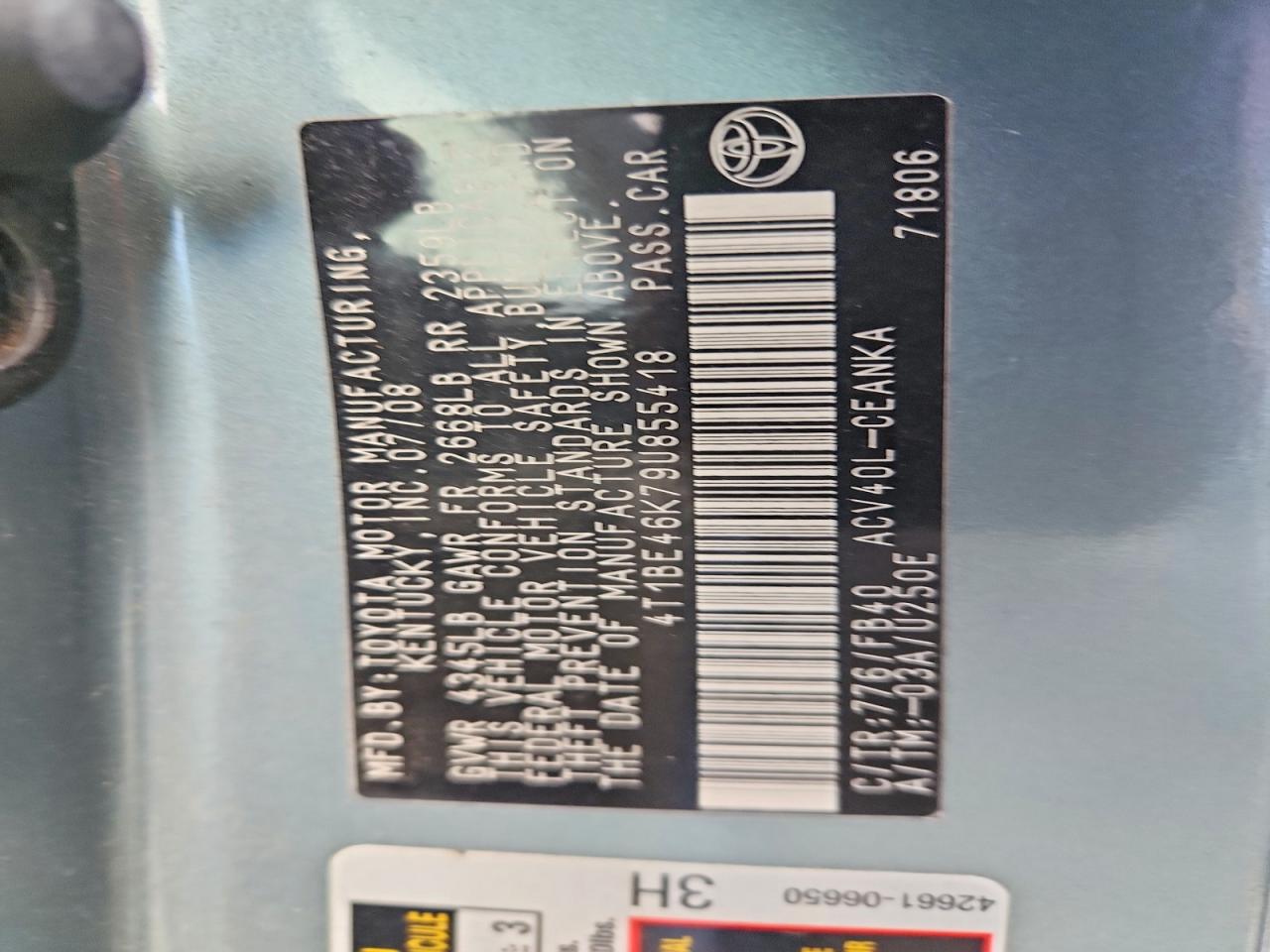 2009 TOYOTA CAMRY LE photo 25