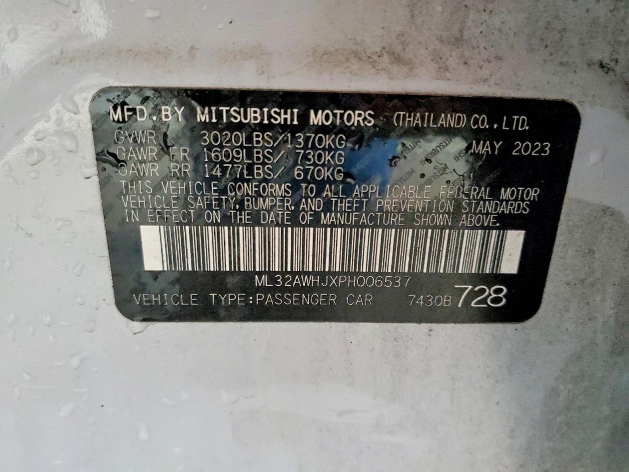 2023 MITSUBISHI MIRAGE SE photo 13