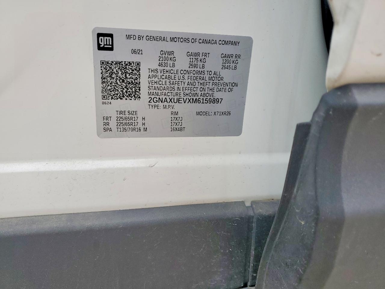 2021 CHEVROLET EQUINOX LT photo 34