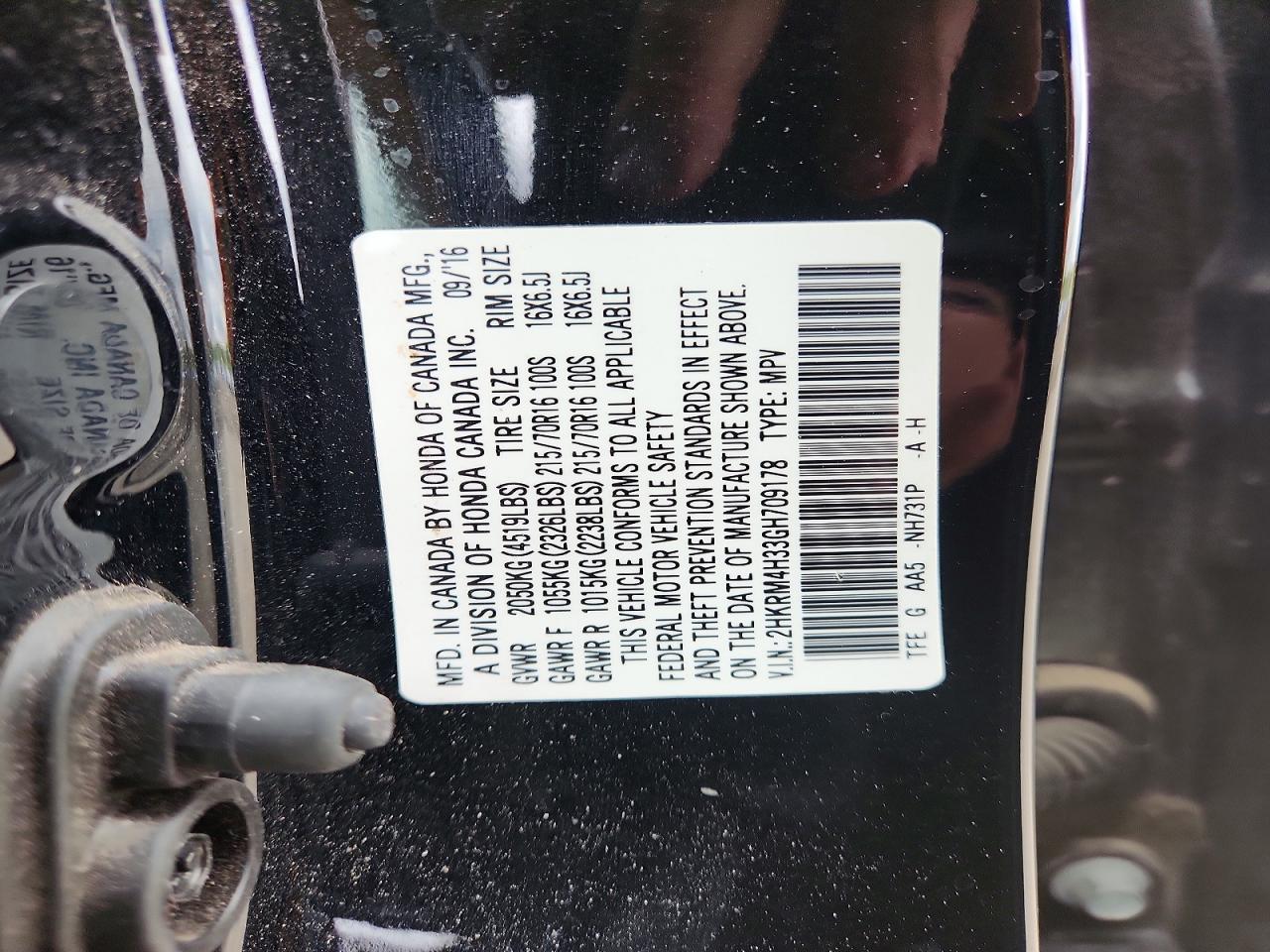 2016 HONDA CR-V LX photo 13