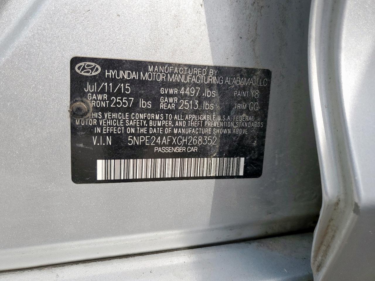 2016 HYUNDAI SONATA SE photo 39