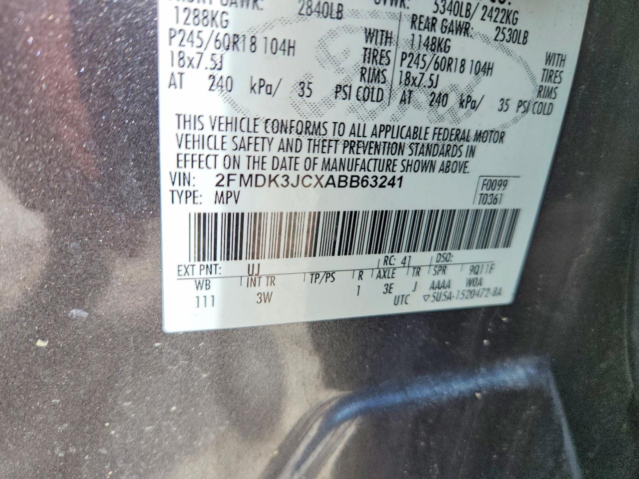 2010 FORD EDGE SEL photo 13