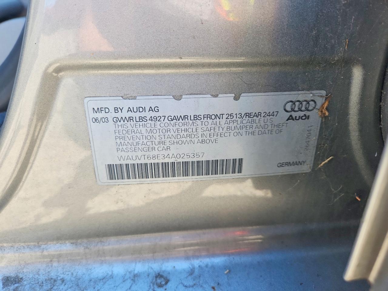 2004 AUDI A4 3.0 AVANT QUATTRO photo 25
