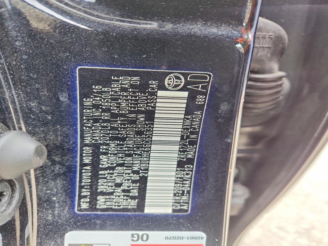 2016 TOYOTA COROLLA LE photo 13