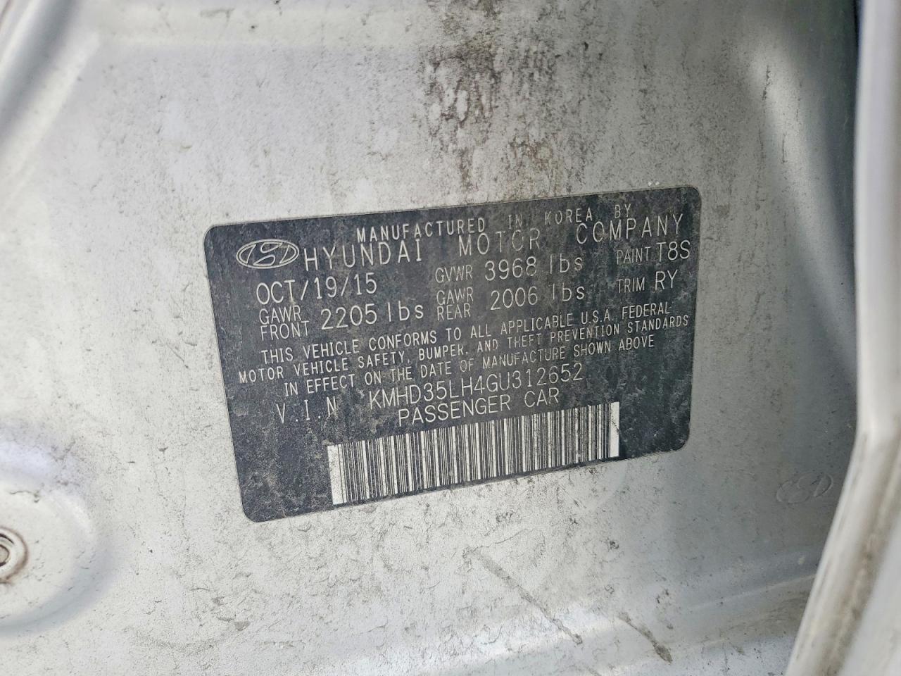 2016 HYUNDAI ELANTRA GT BASE photo 23