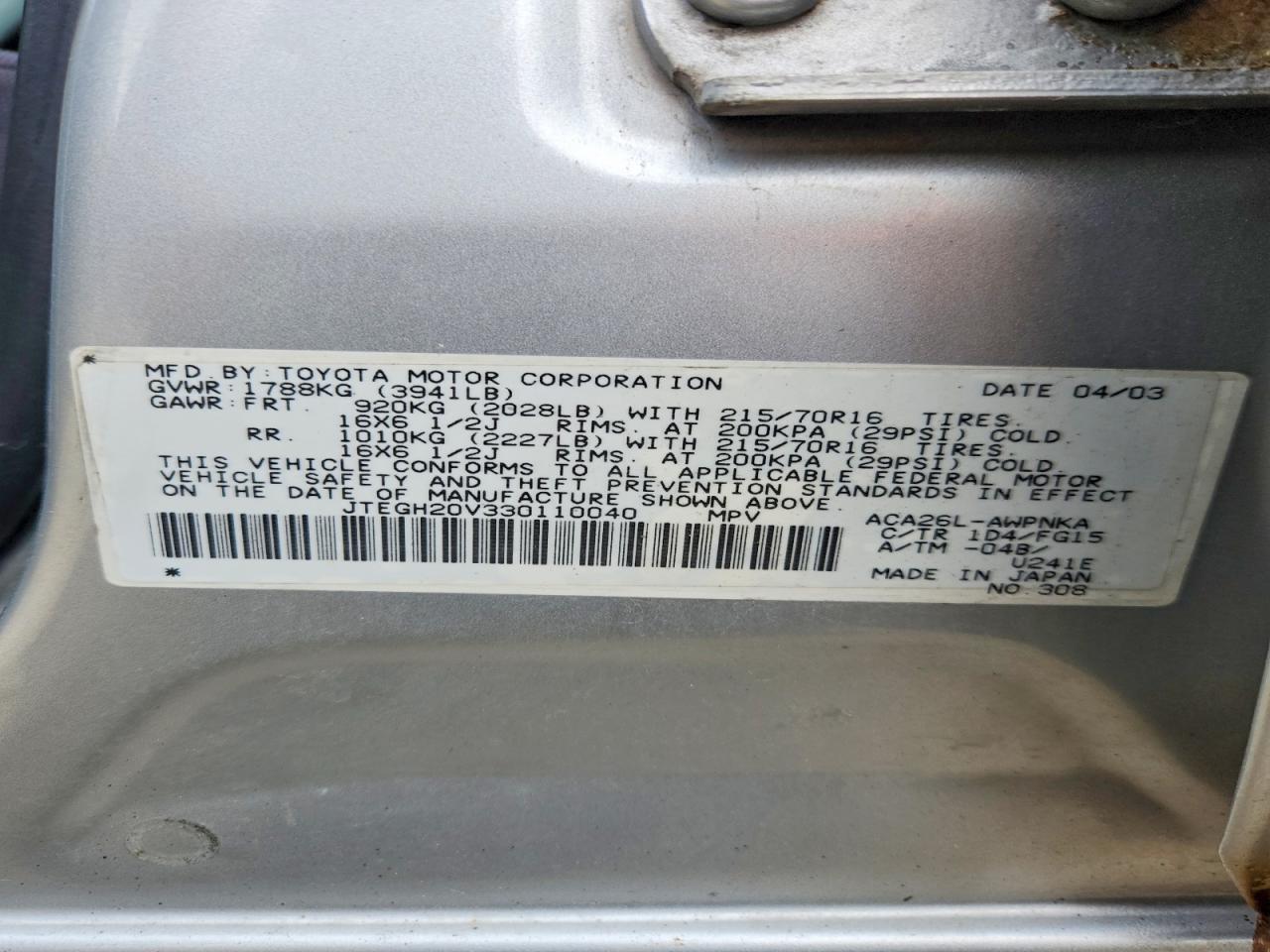 2003 TOYOTA RAV4 BASE photo 37