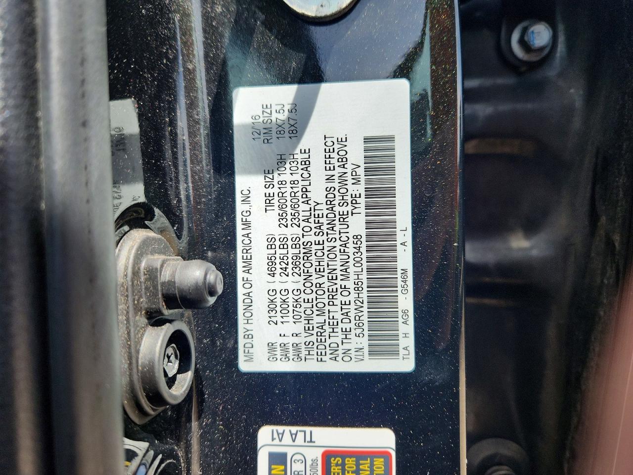2017 HONDA CR-V EXL photo 21
