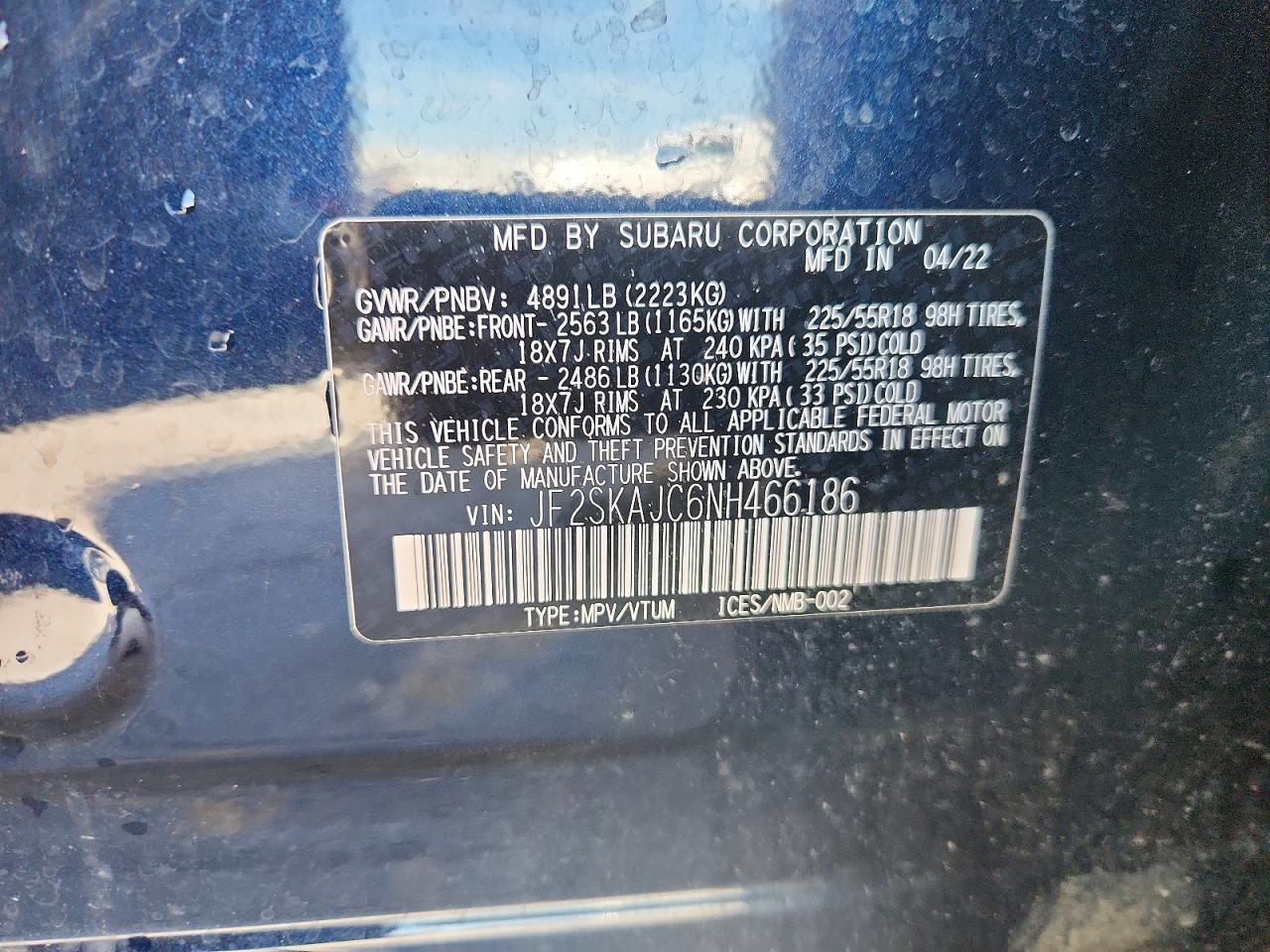 2022 SUBARU FORESTER SPORT photo 37