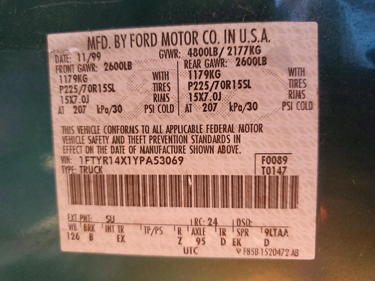 2000 FORD RANGER SUPER CAB photo 34