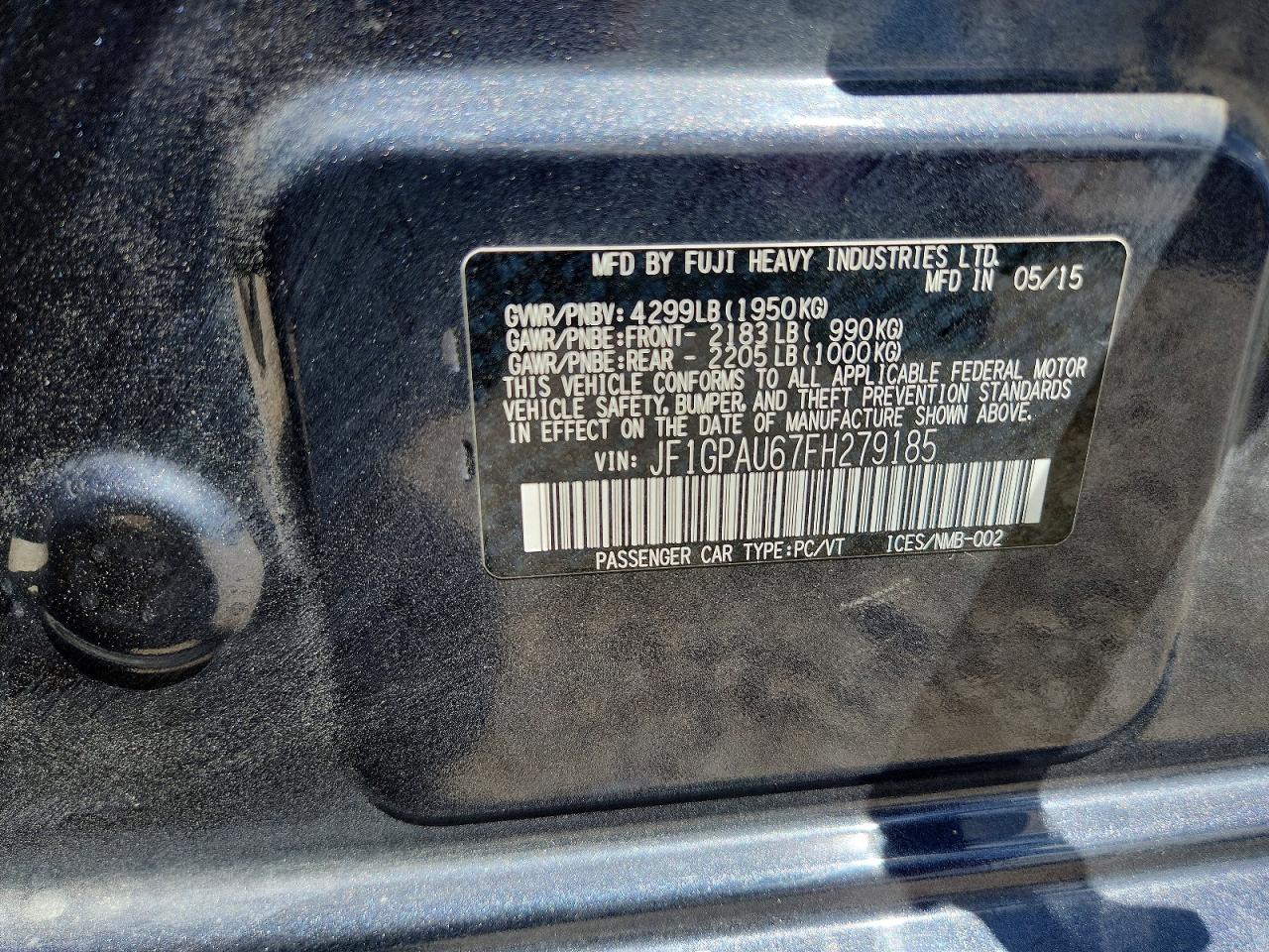 2015 SUBARU IMPREZA SPORT photo 34