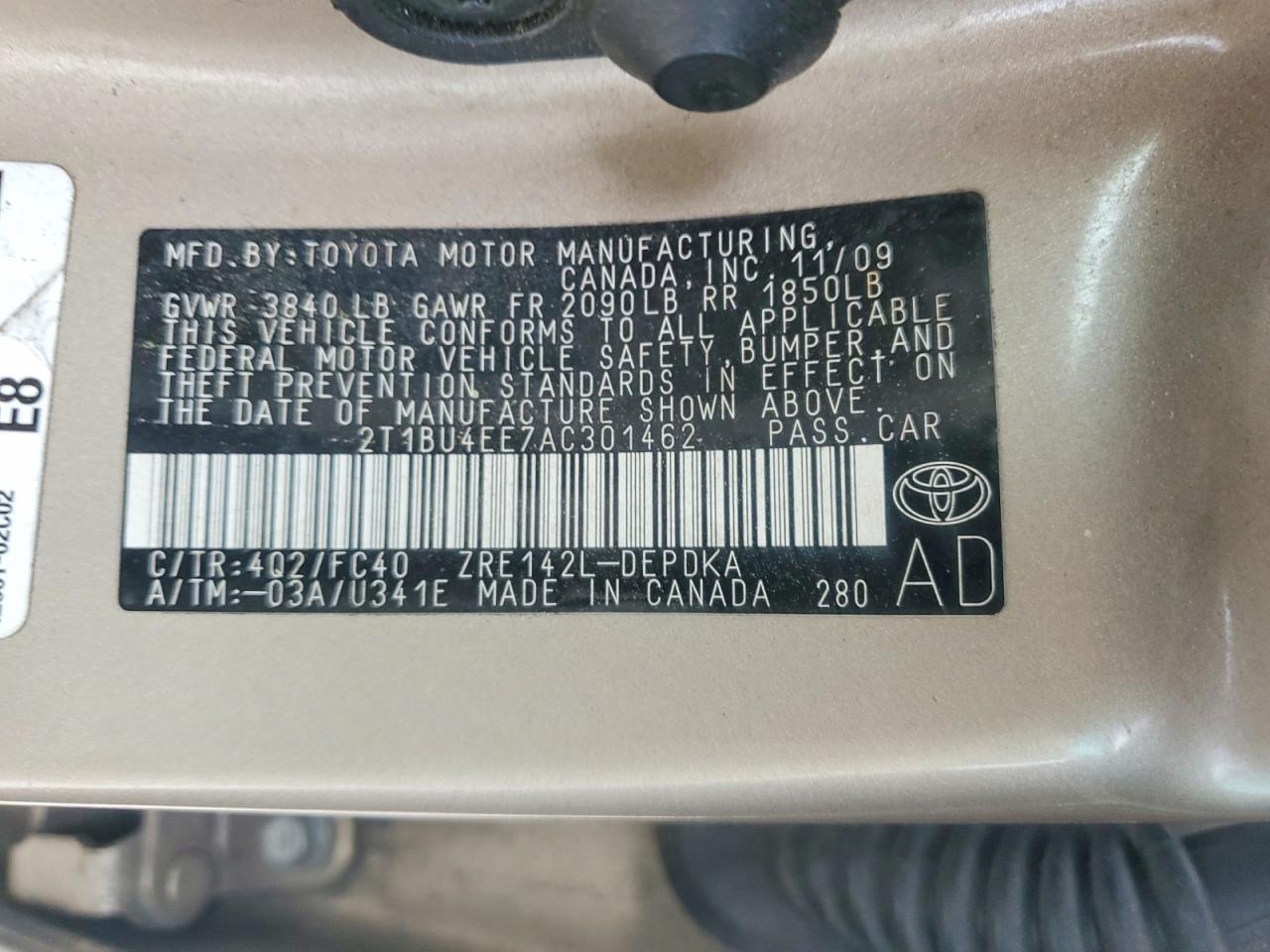 2010 TOYOTA COROLLA LE photo 23