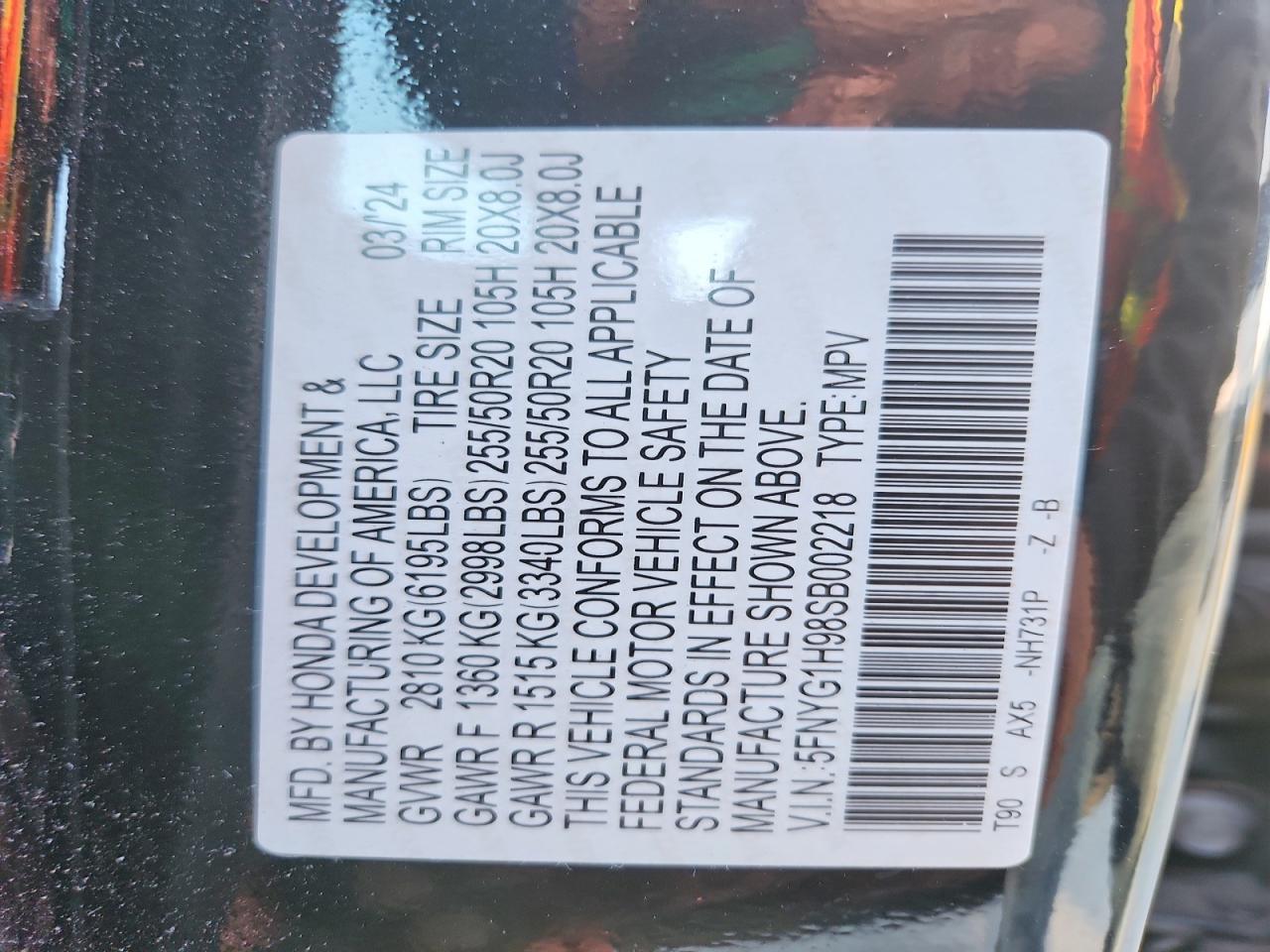 2025 HONDA PILOT BLACK photo 37