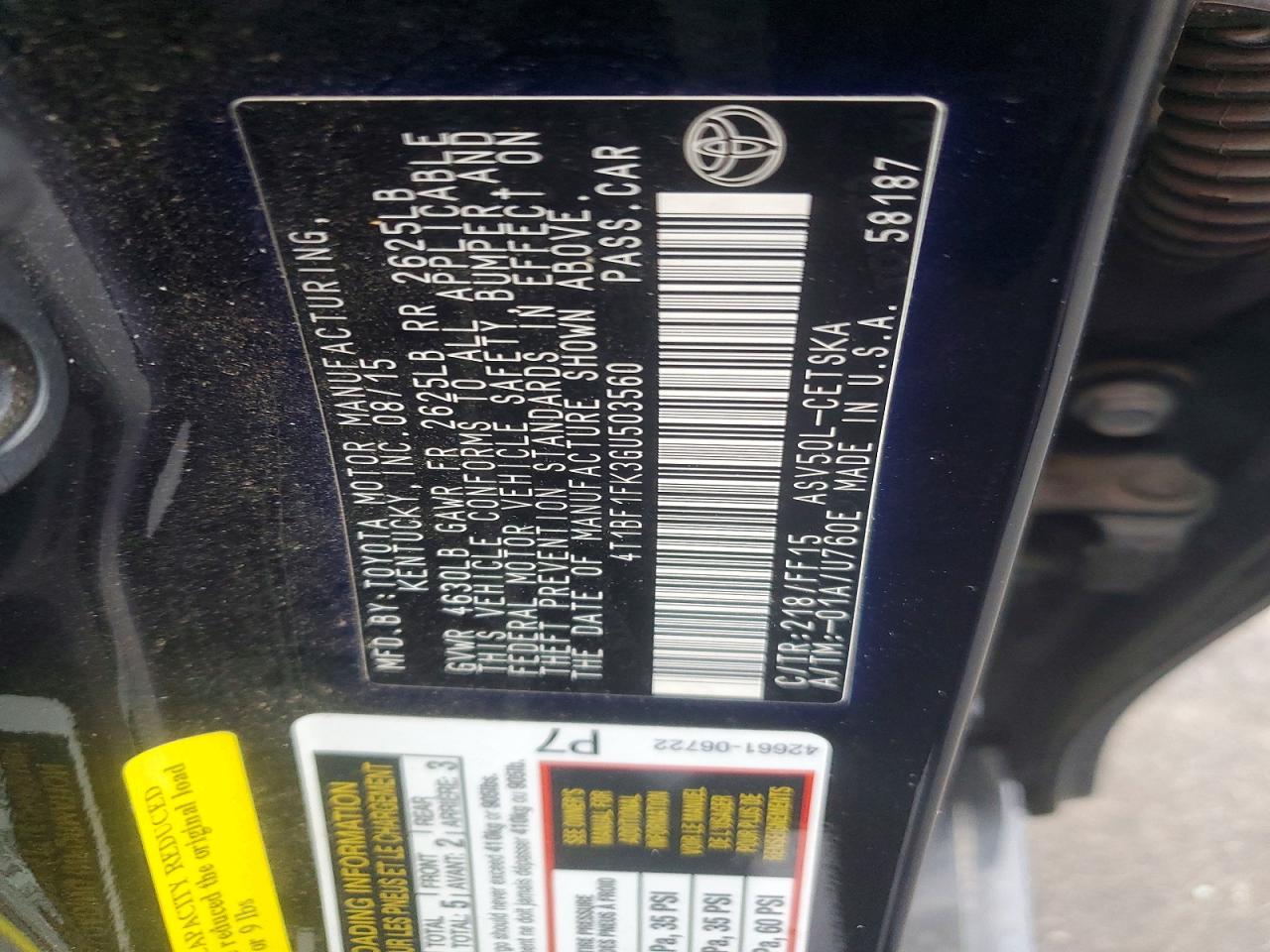 2016 TOYOTA CAMRY SE photo 37