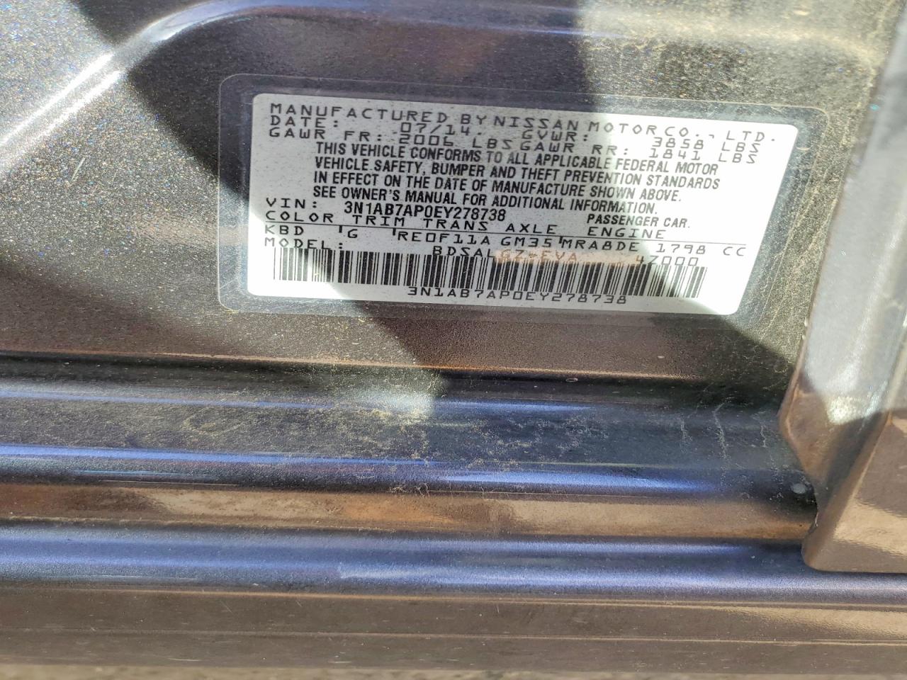 2014 NISSAN SENTRA SL photo 23