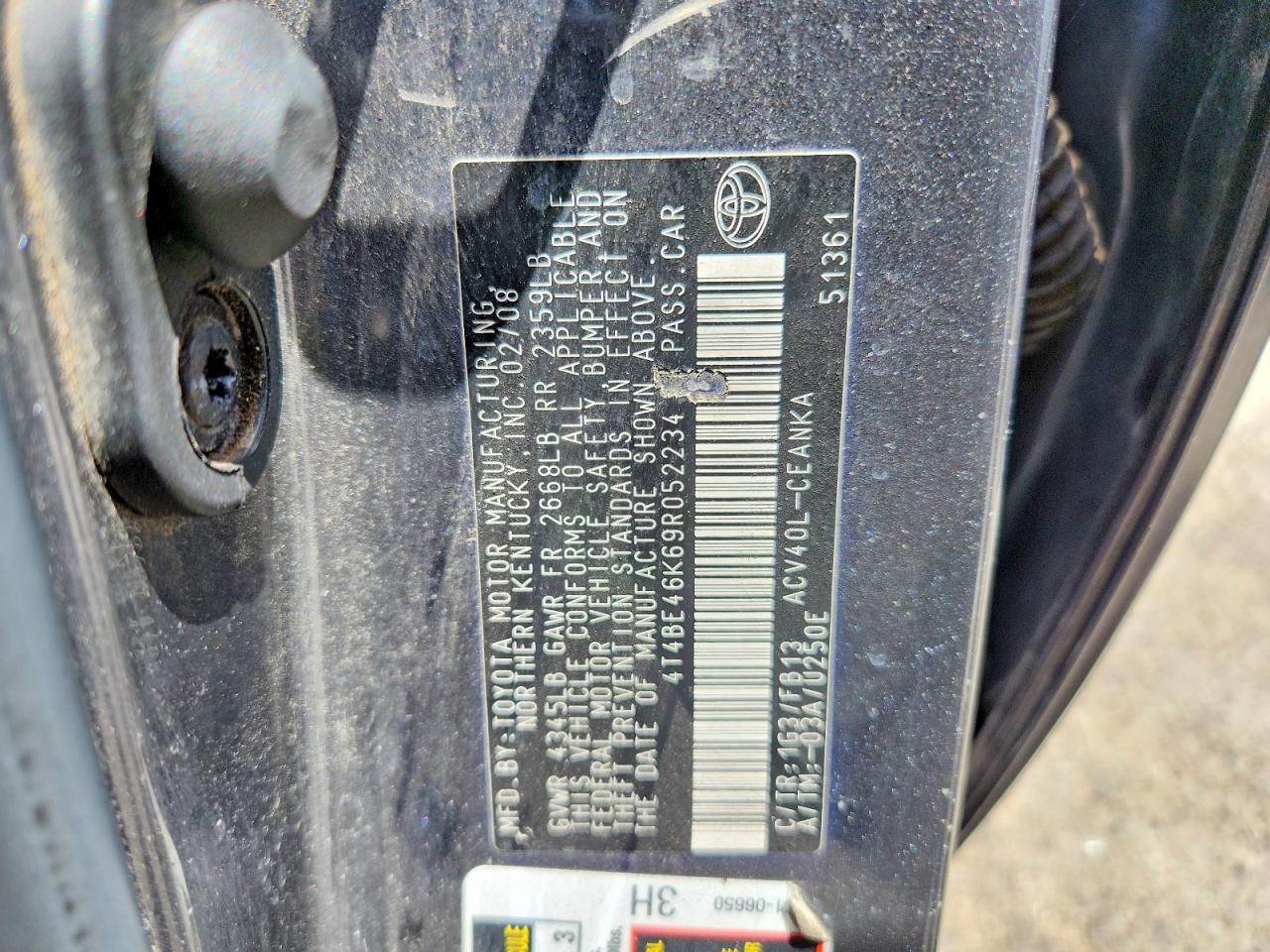2009 TOYOTA CAMRY LE photo 12