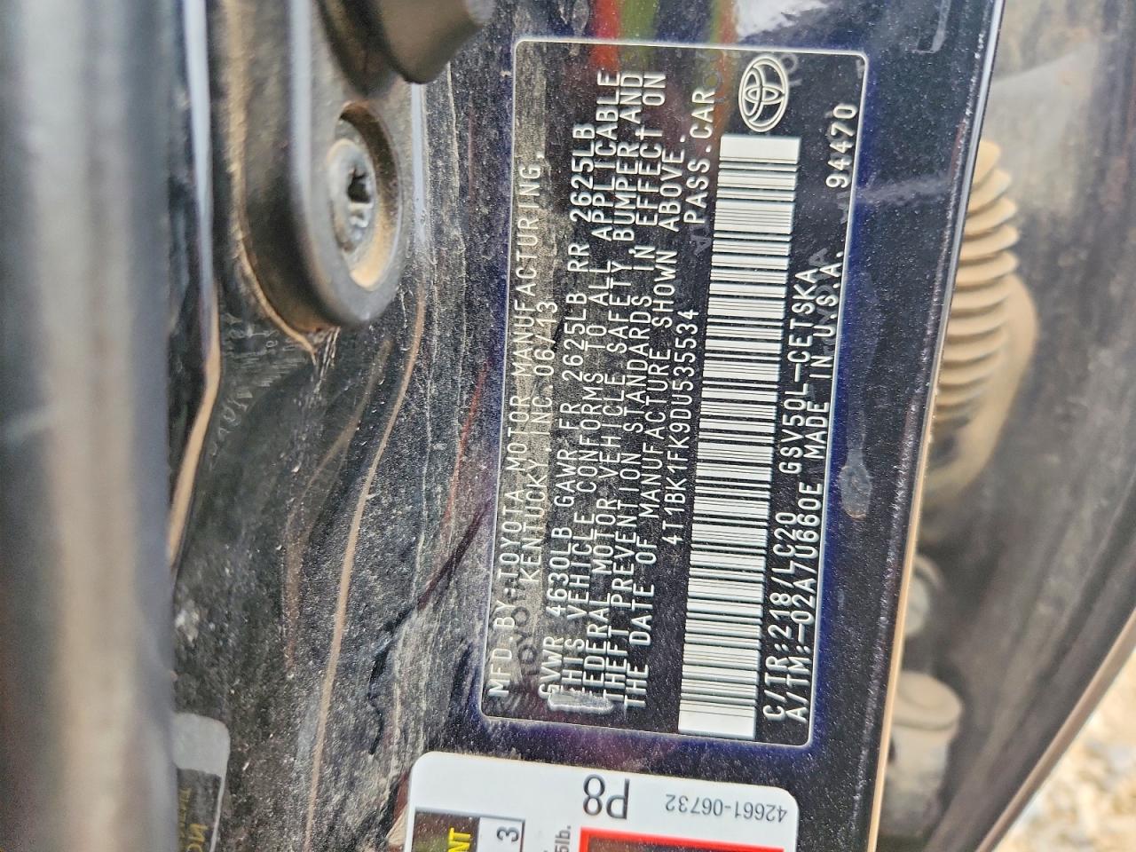 2013 TOYOTA CAMRY SE V6 photo 34