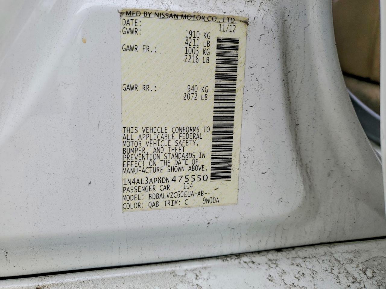 2013 NISSAN ALTIMA 2.5 photo 34