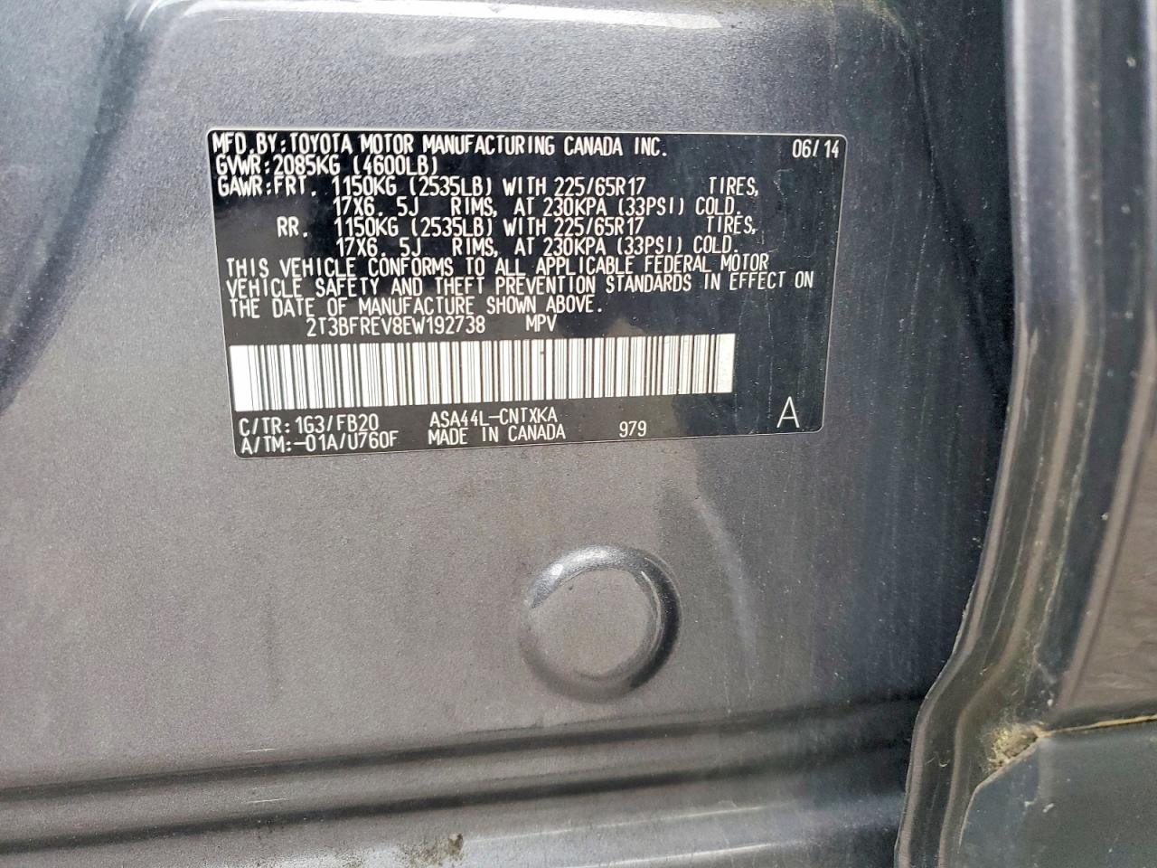 2014 TOYOTA RAV4 LE photo 25