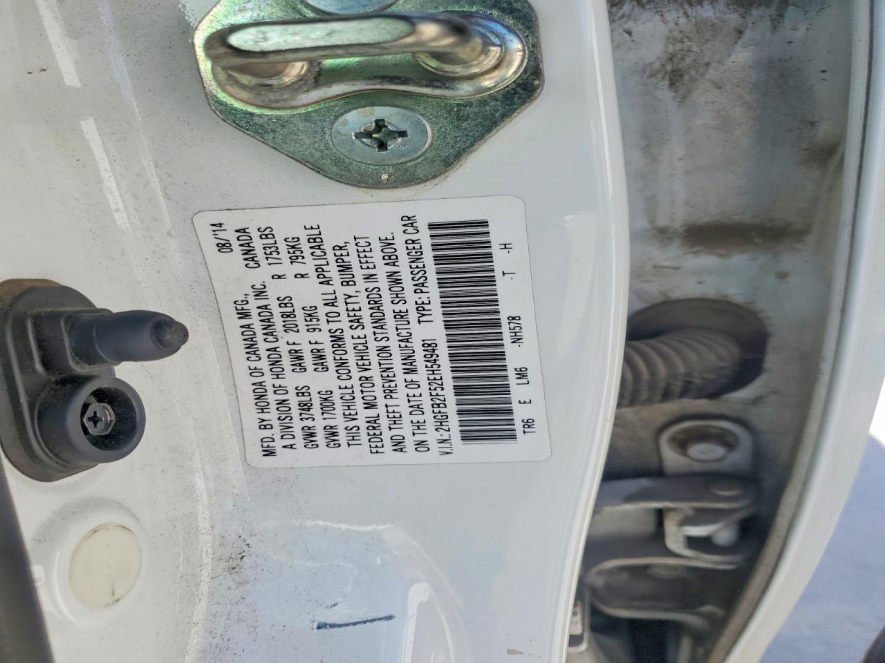 2014 HONDA CIVIC LX photo 12