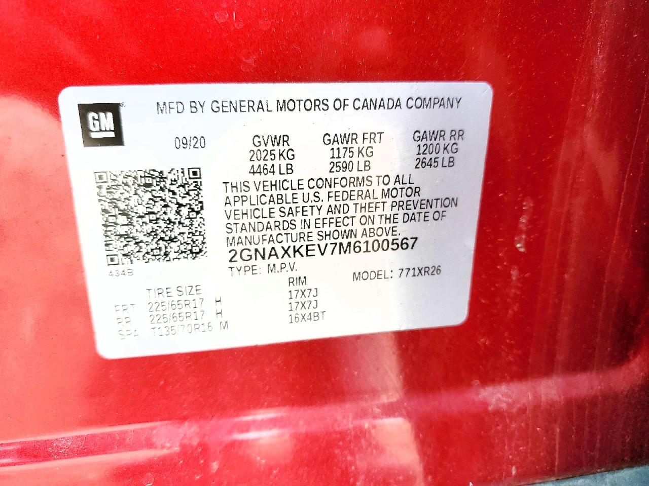 2021 CHEVROLET EQUINOX LT photo 25