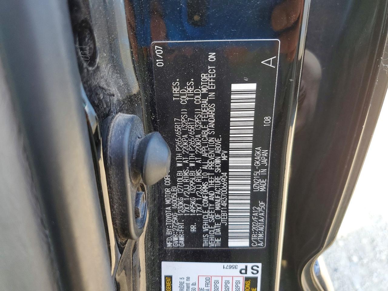 2007 TOYOTA 4RUNNER SR5 photo 25
