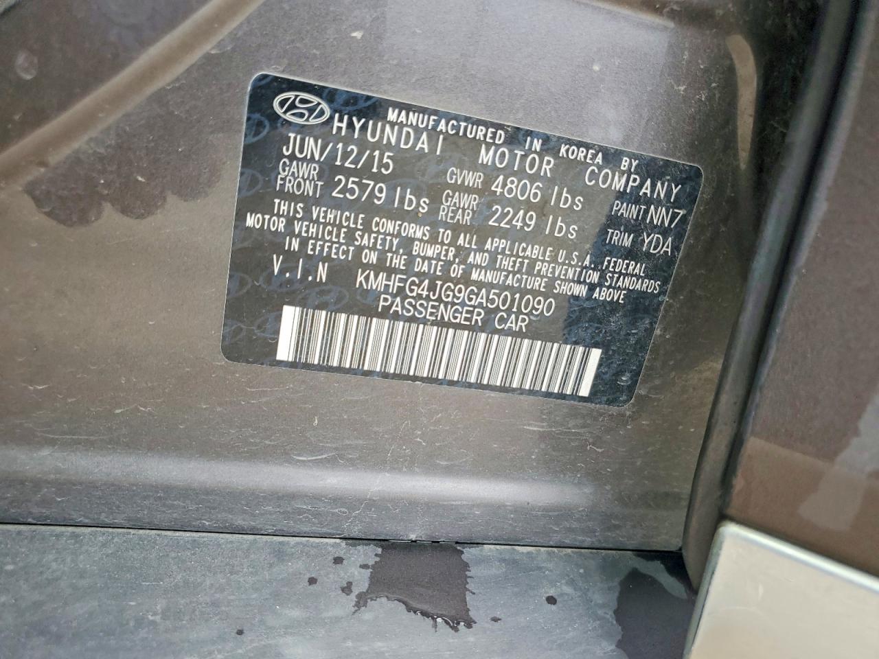 2016 HYUNDAI AZERA photo 23