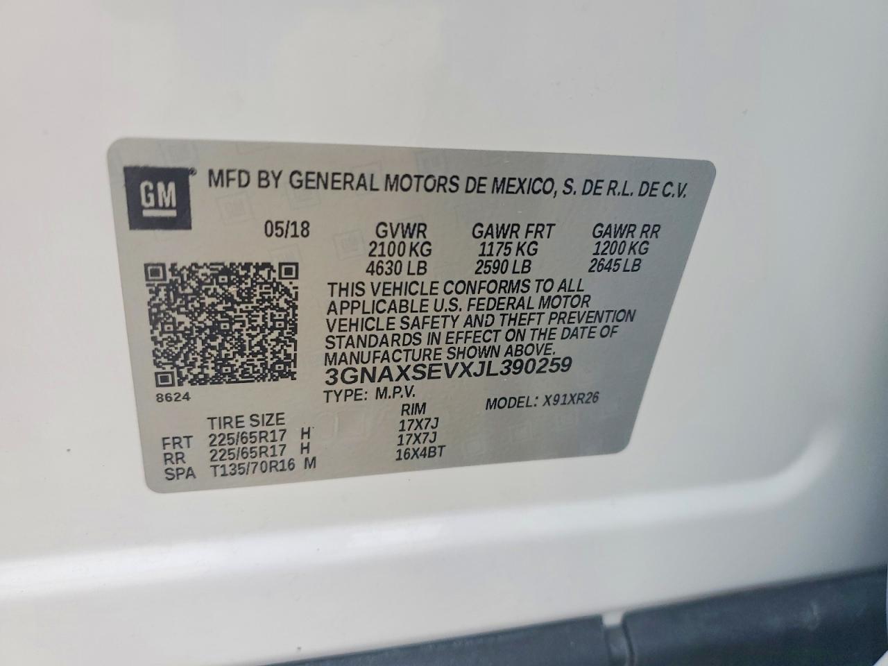 2018 CHEVROLET EQUINOX LT photo 25