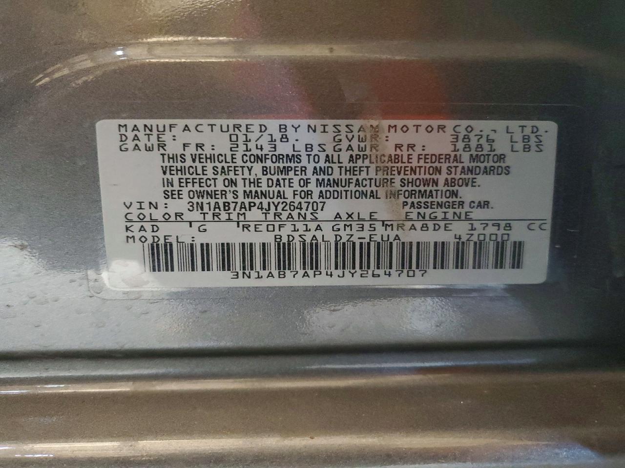 2018 NISSAN SENTRA SV photo 12