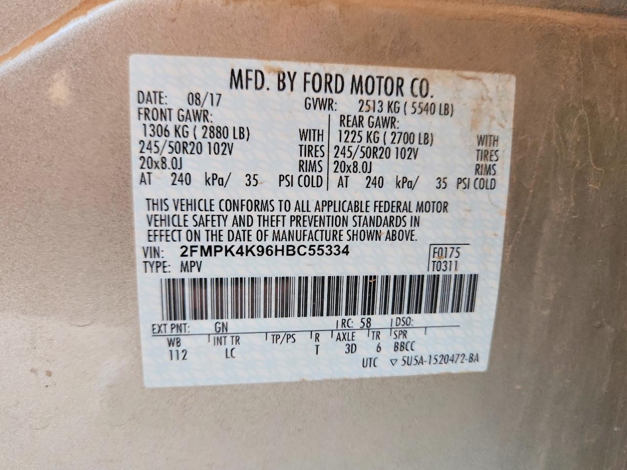 2017 FORD EDGE TITANIUM photo 13