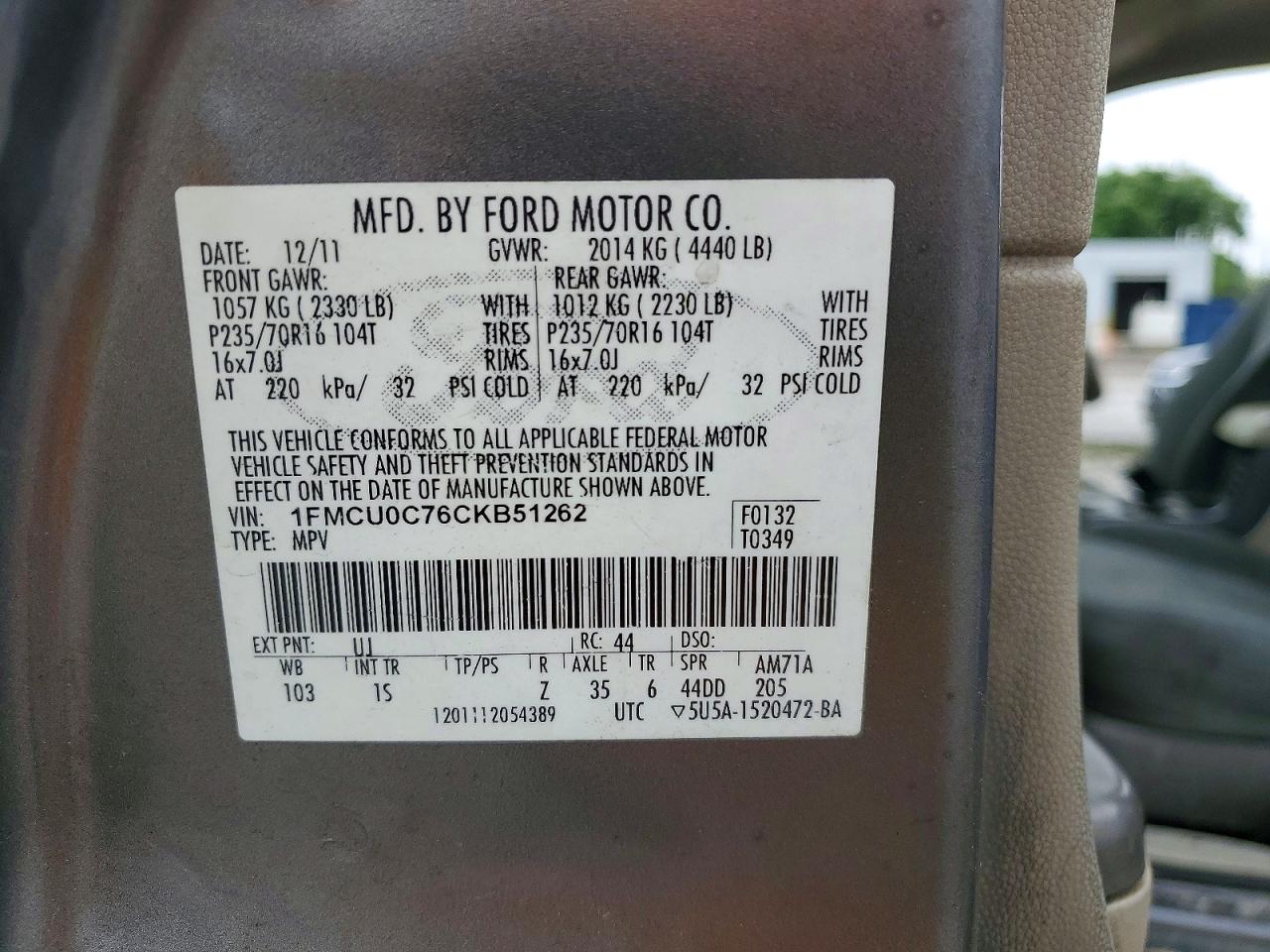 2012 FORD ESCAPE XLS photo 23