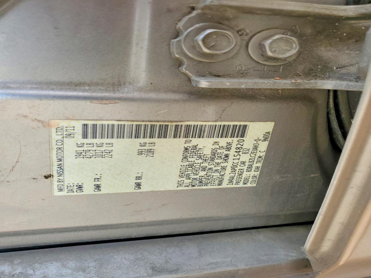 2012 NISSAN ALTIMA 2.5 photo 23