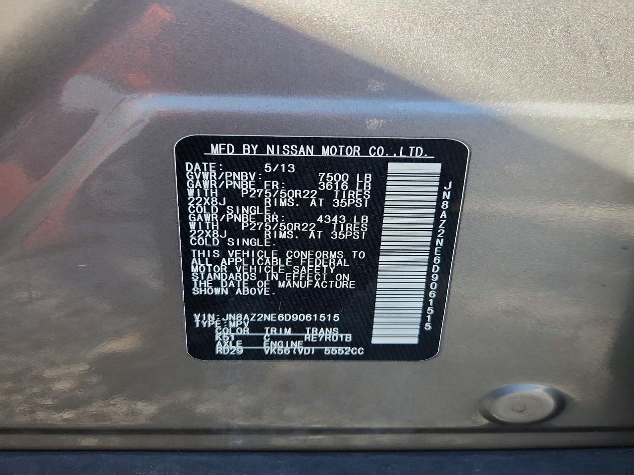 2013 INFINITI QX56 BASE photo 37