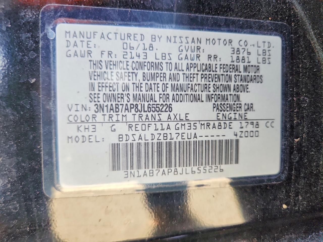 2018 NISSAN SENTRA SV photo 23