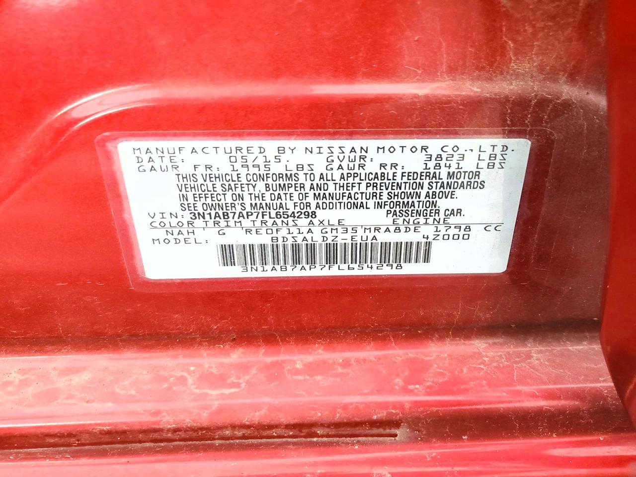 2015 NISSAN SENTRA SV photo 37